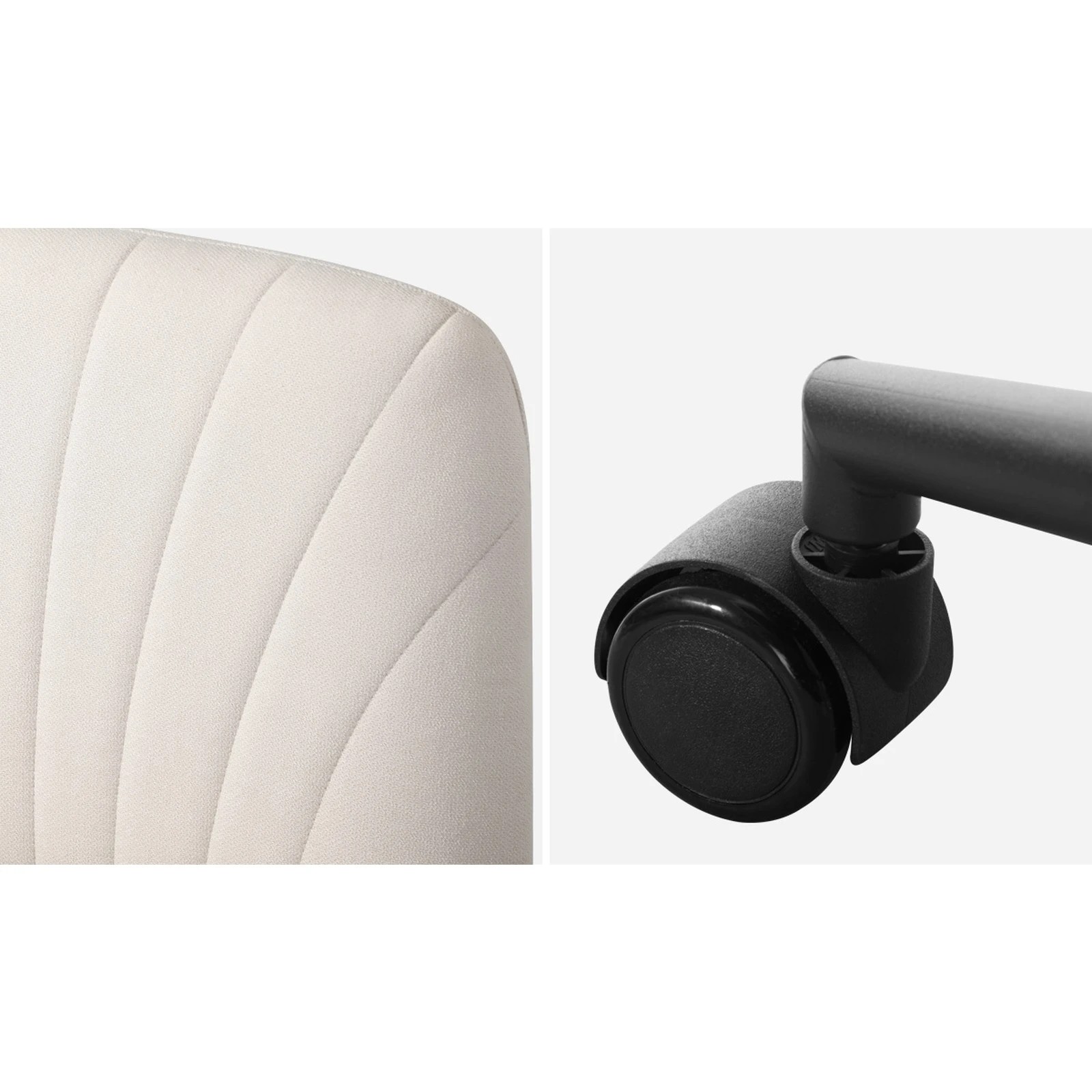 8 Oikiture Armless Office Desk Chair Linen
 - Beige, 8 of 10