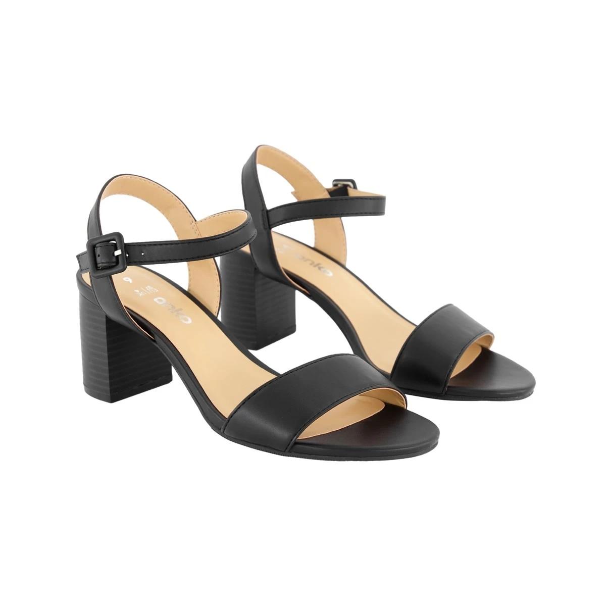 2 Basic Block Heel Dress Sandals BLACK, 2 of 5