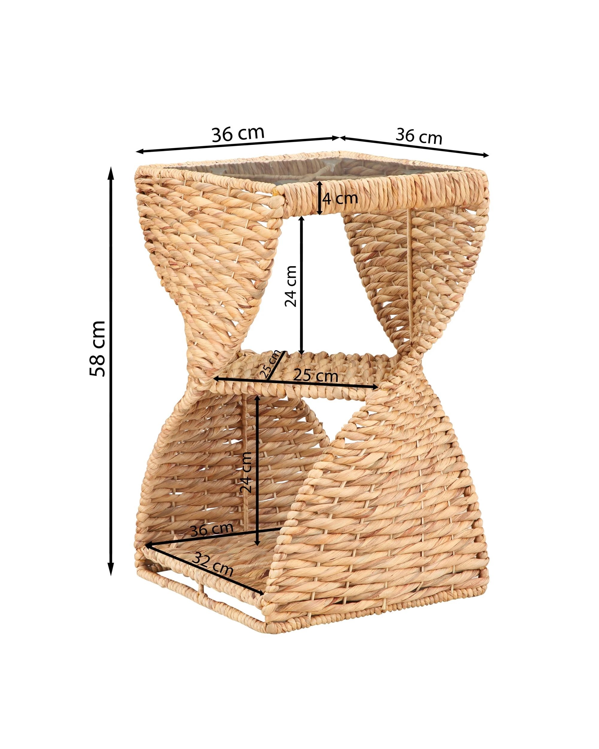 6 Kodu Side Table Spiral Base Woven - Natural, 6 of 6
