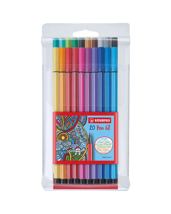 Stabilo Pen 68 Assorted 20 Pack