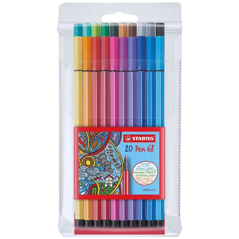 1 Stabilo Pen 68 Assorted 20 Pack, 1 of 2