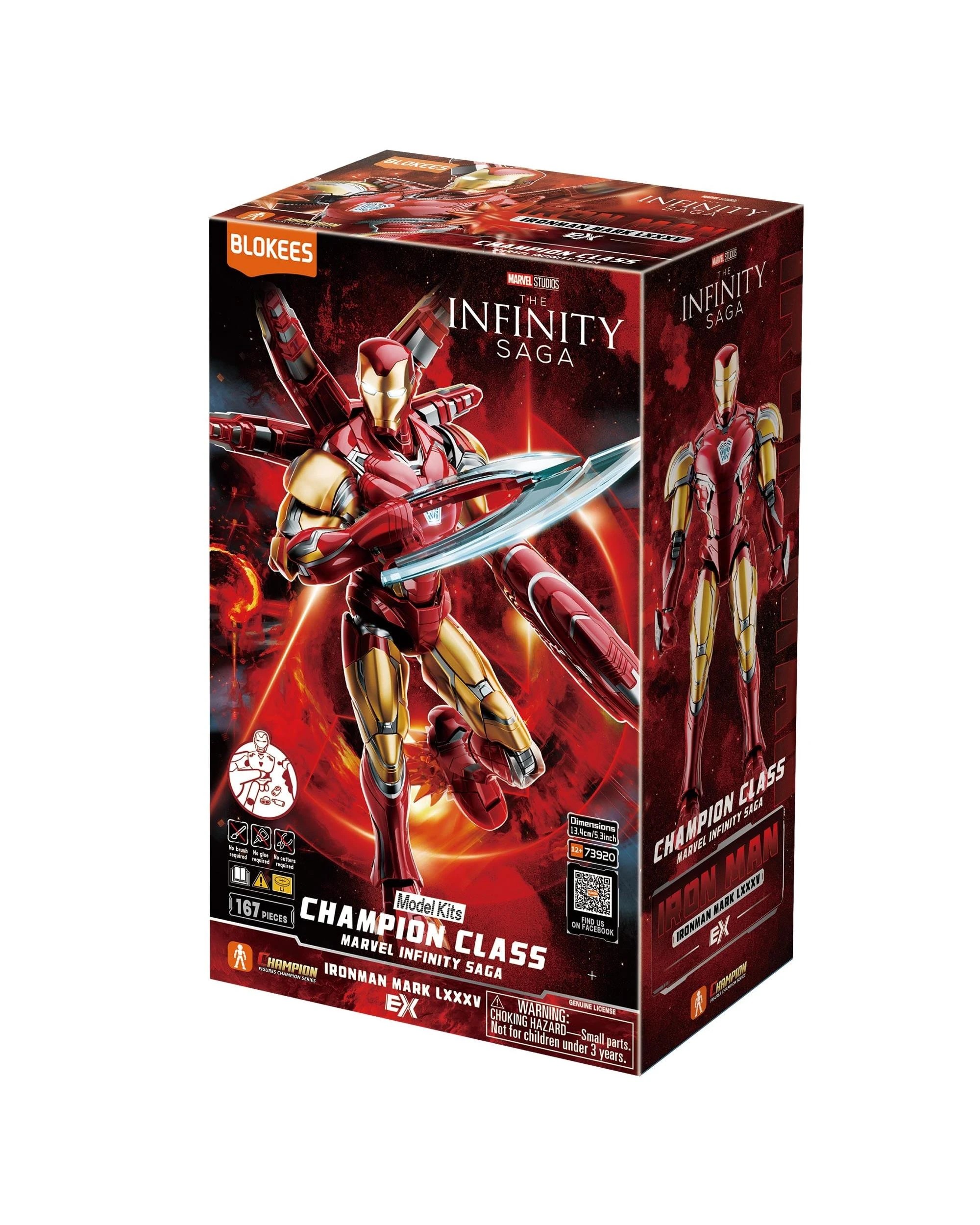 1 Blokees Marvel Hero Iron Man Mark Lxxxv 85 EX Edition Model Kit, 1 of 5