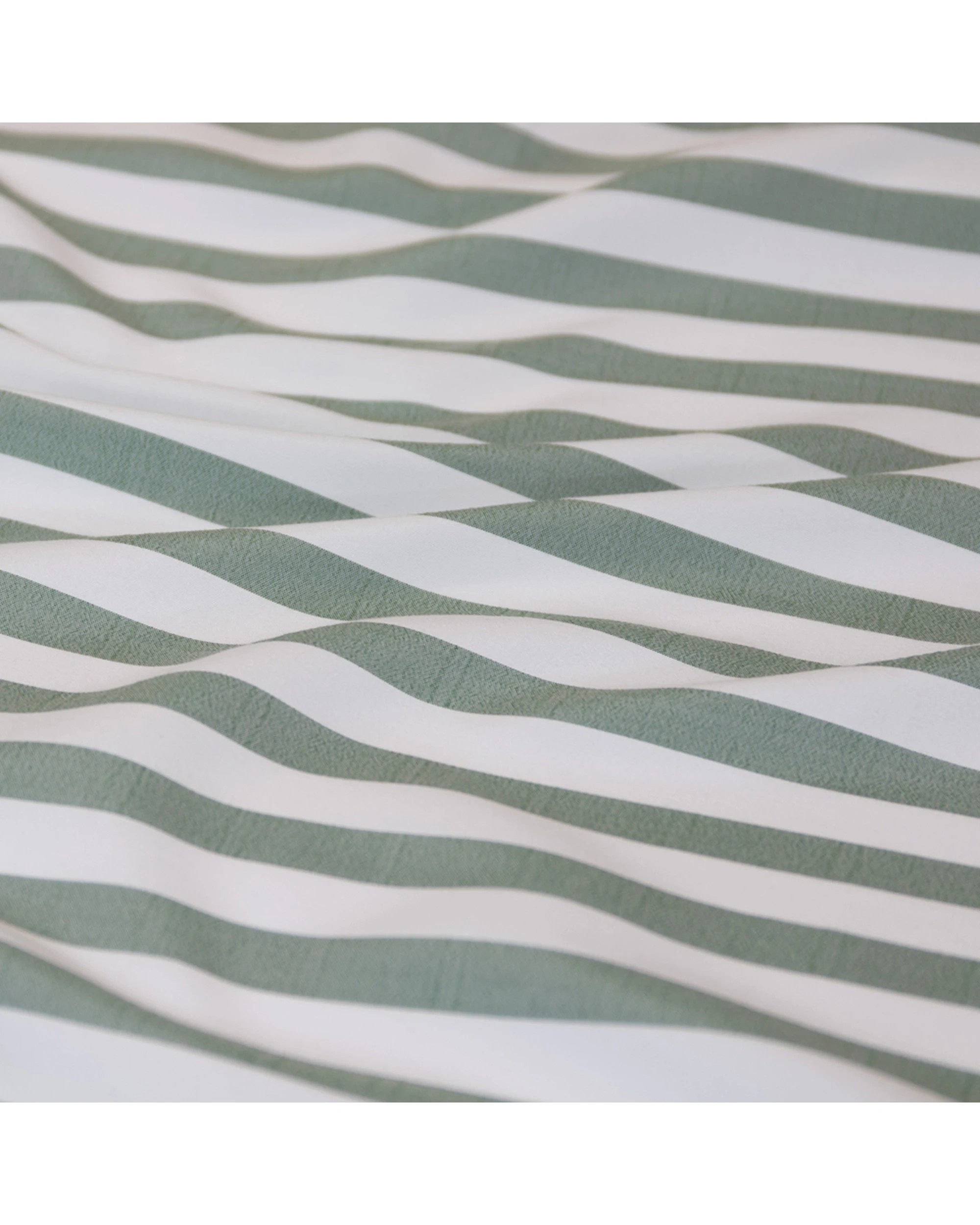 2 Ardor Boudoir Frankie Stripe Soft Fabric Stylish Sheet Set Sage - Single Bed - Green, 2 of 4