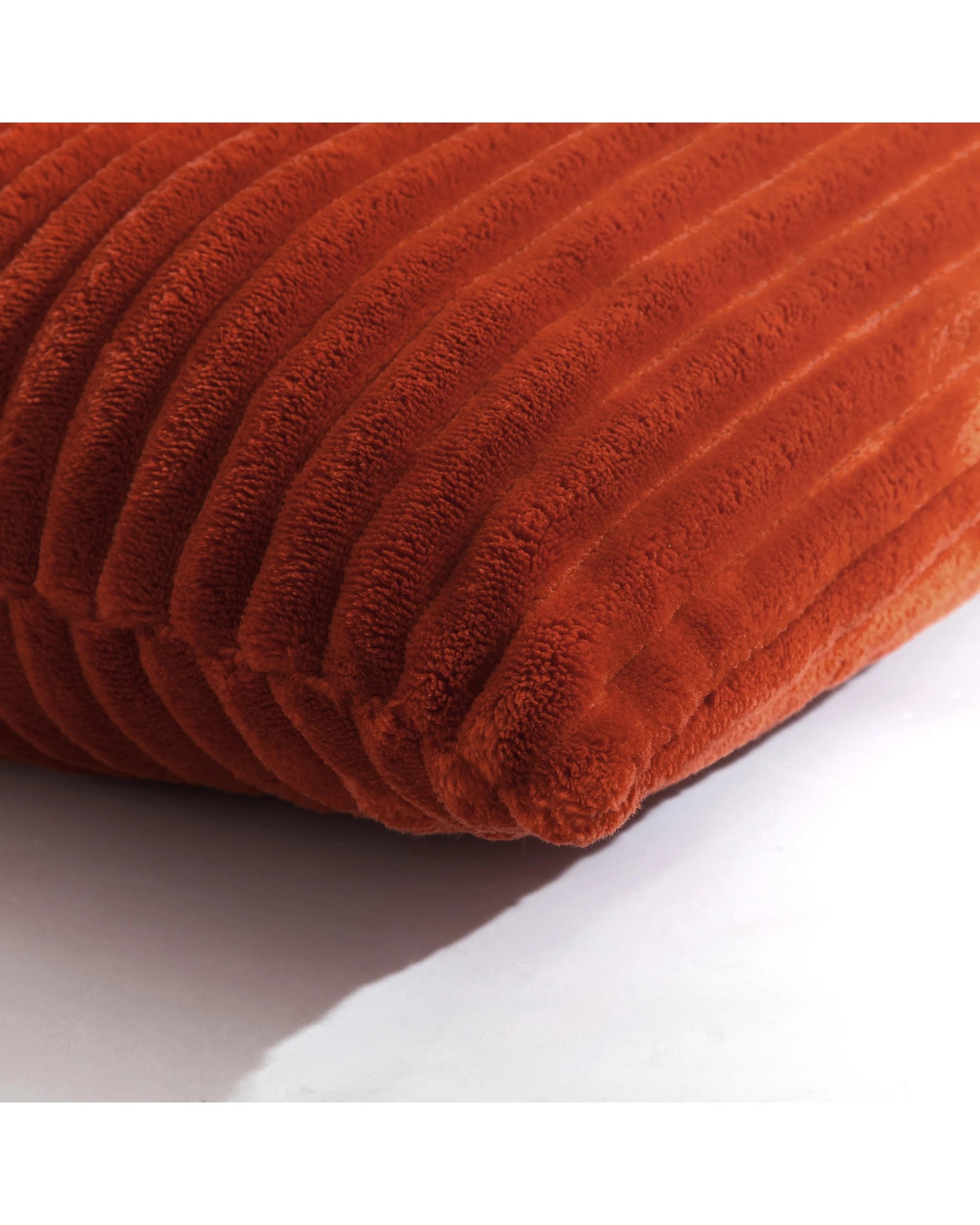 5 Dreamaker Signature Embossed Corduroy Fleece Cushion 45x45cm - Rust Red, 5 of 7