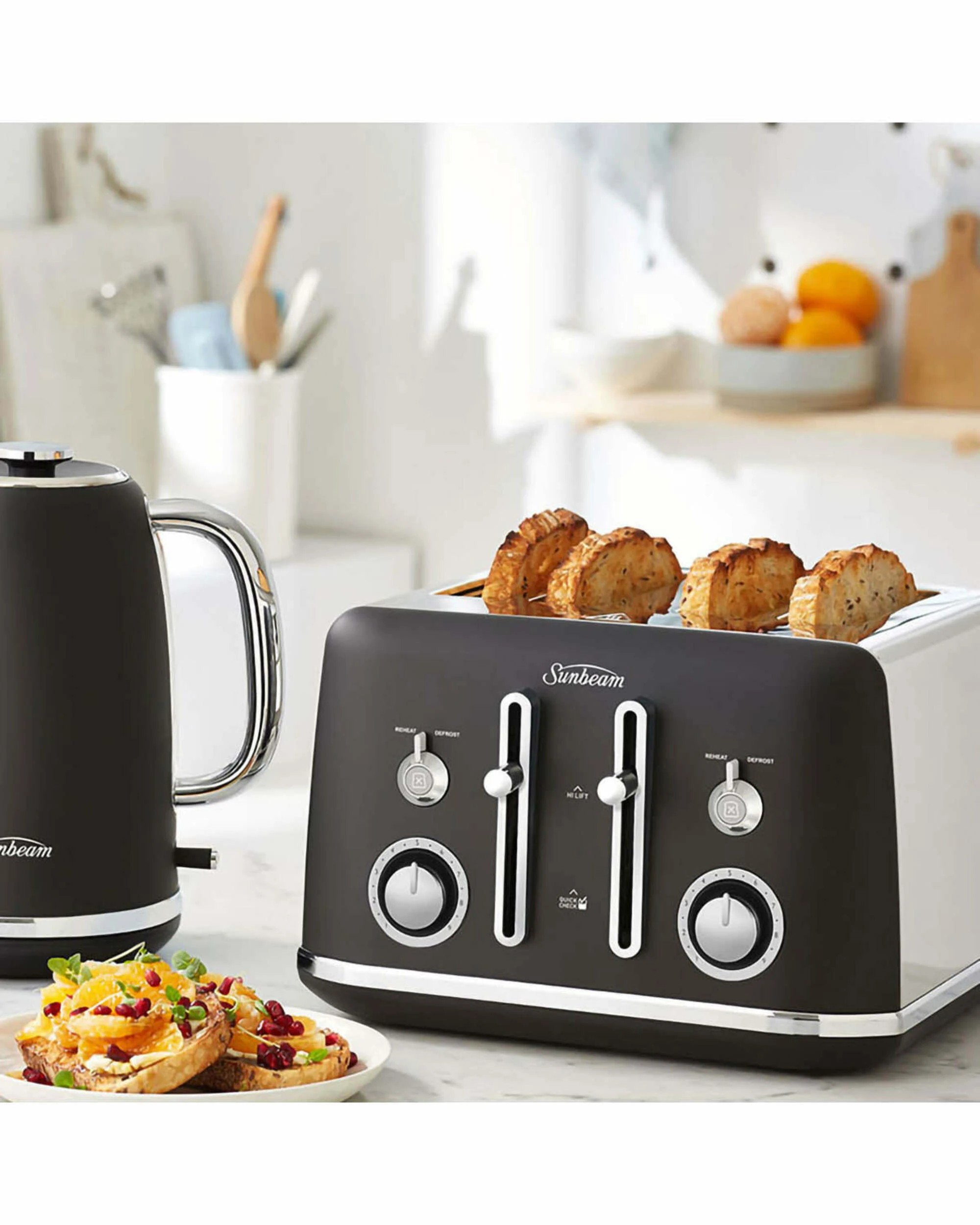 3 Sunbeam Alinea Collection 4 Slice Toaster - Dark Canyon - BLACK, 3 of 5