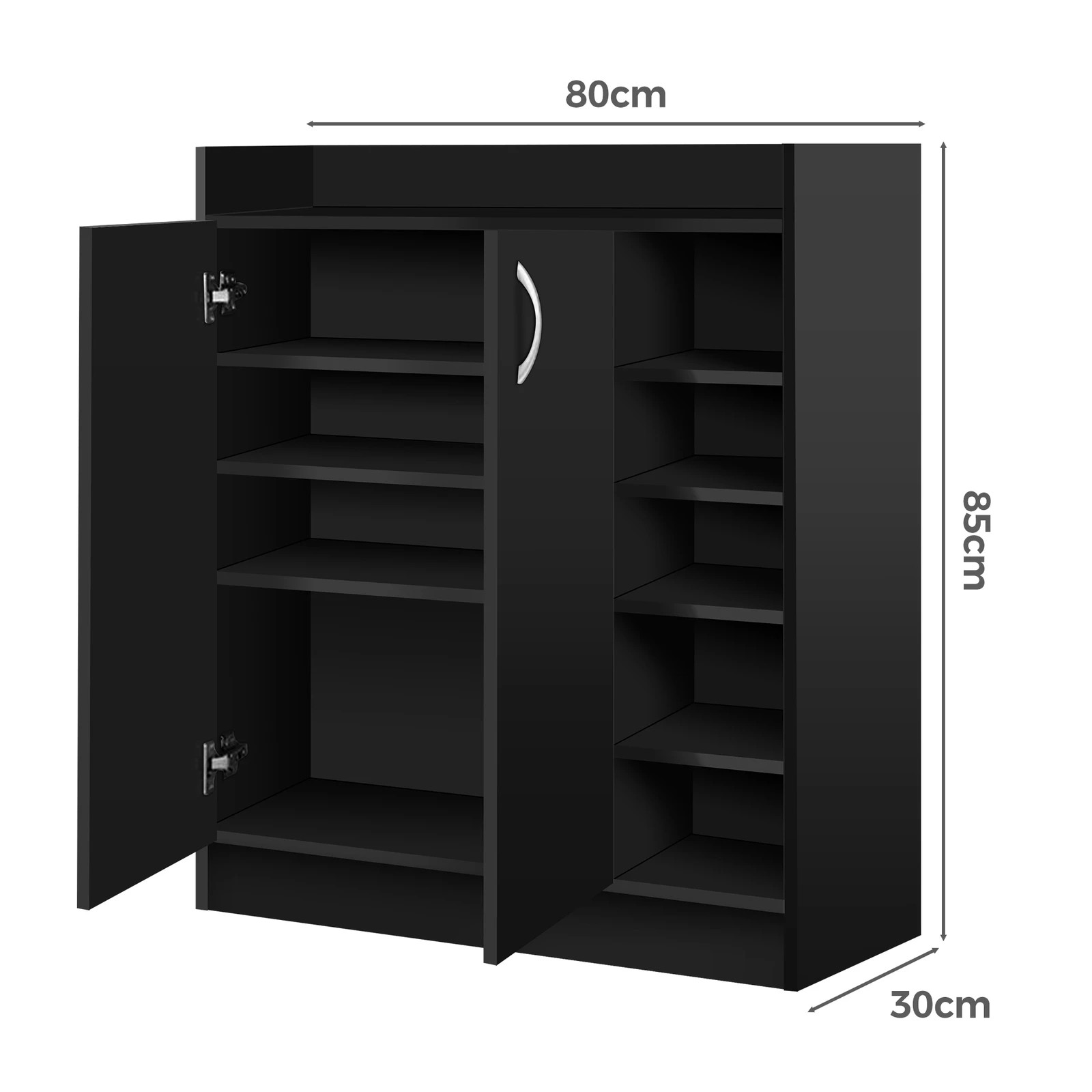 3 Alfordson Shoe Cabinet Storage Rack 21 Pairs - Black, 3 of 6