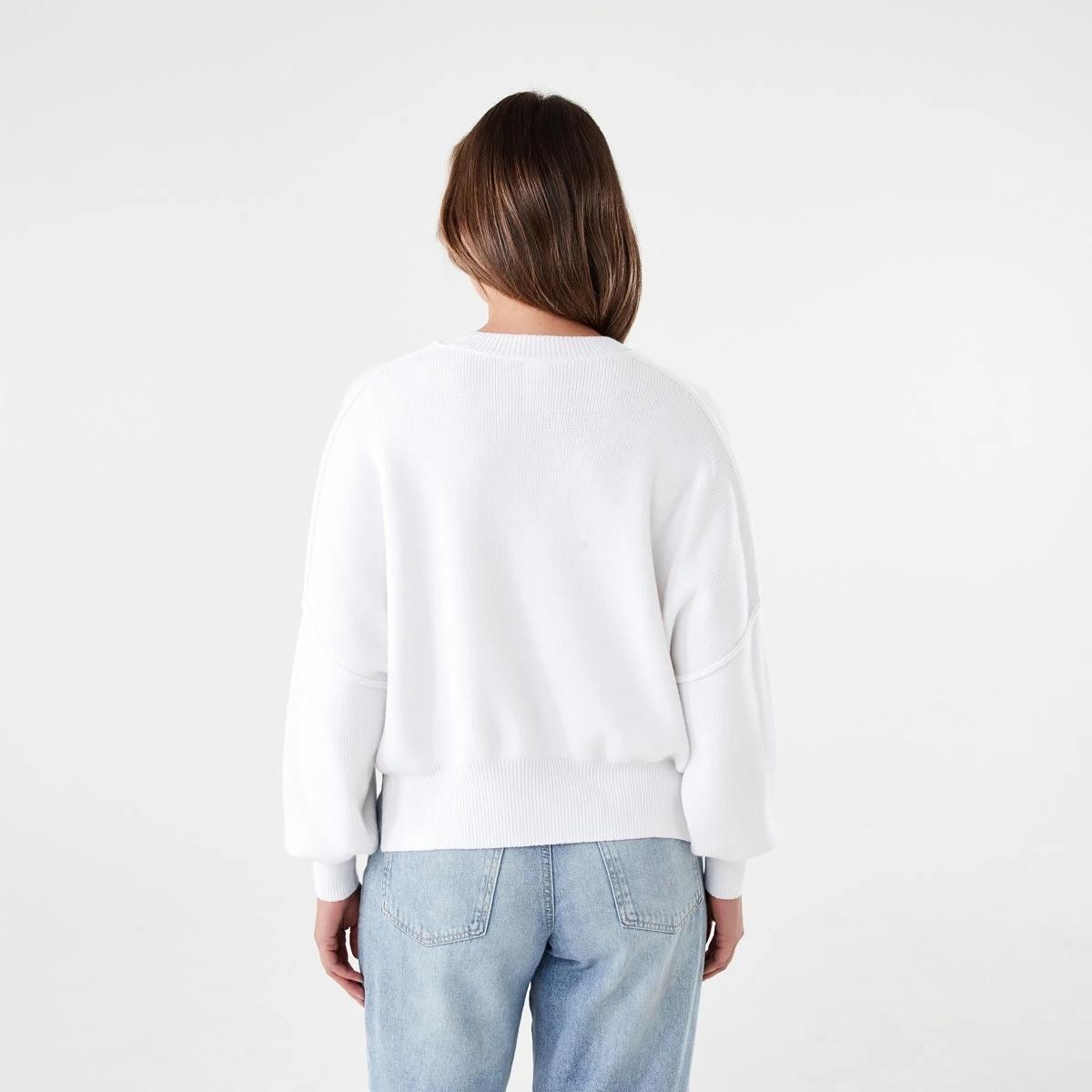 3 Oversized Crew Neck Jumper WHITE, 3 of 7
