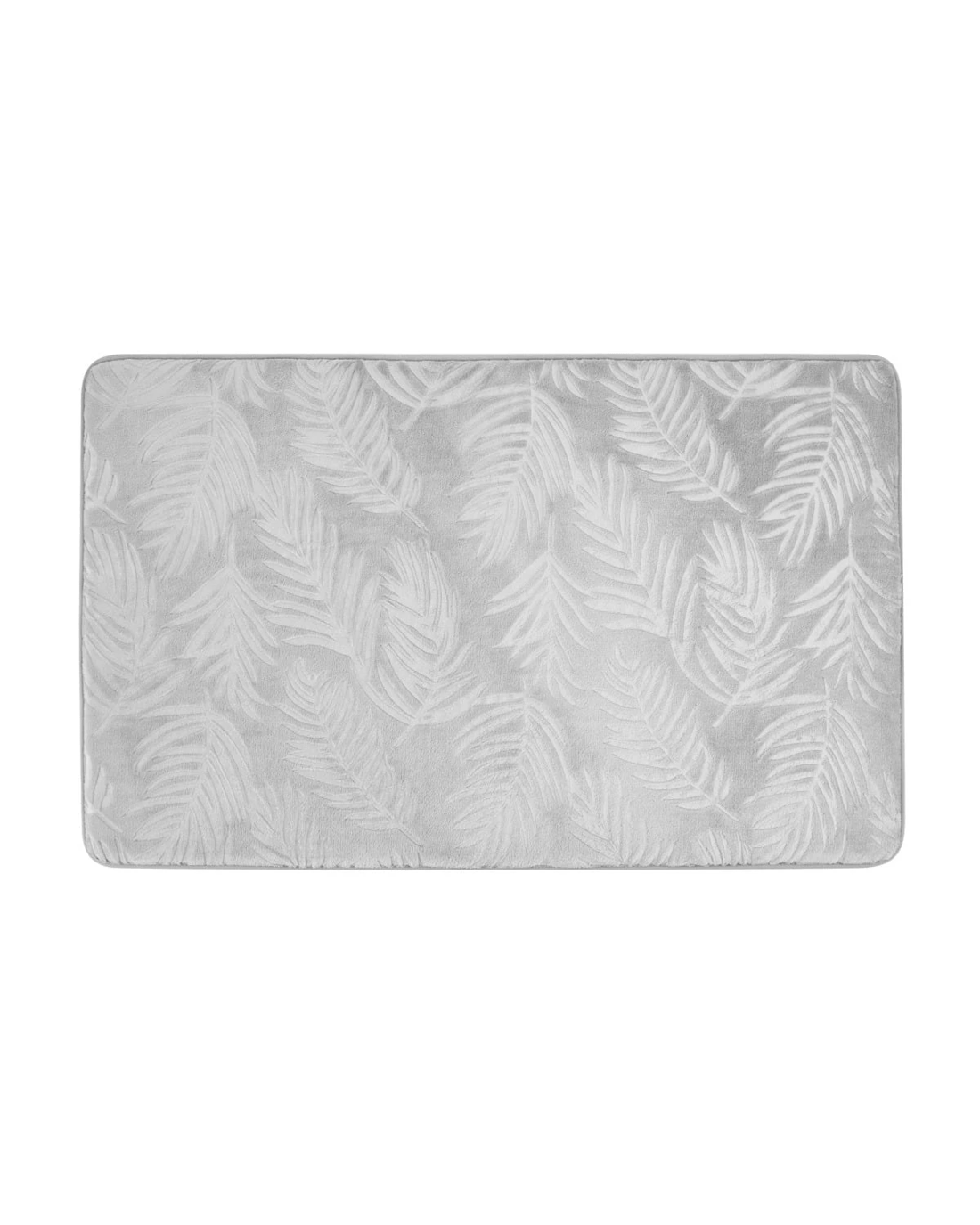 1 Memory Foam Bath Mat - Silver Leaf, 1 of 5