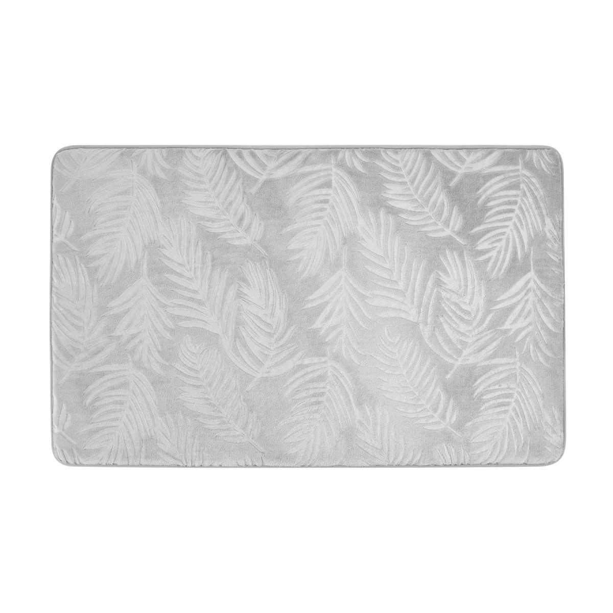 1 Memory Foam Bath Mat - Silver Leaf, 1 of 5