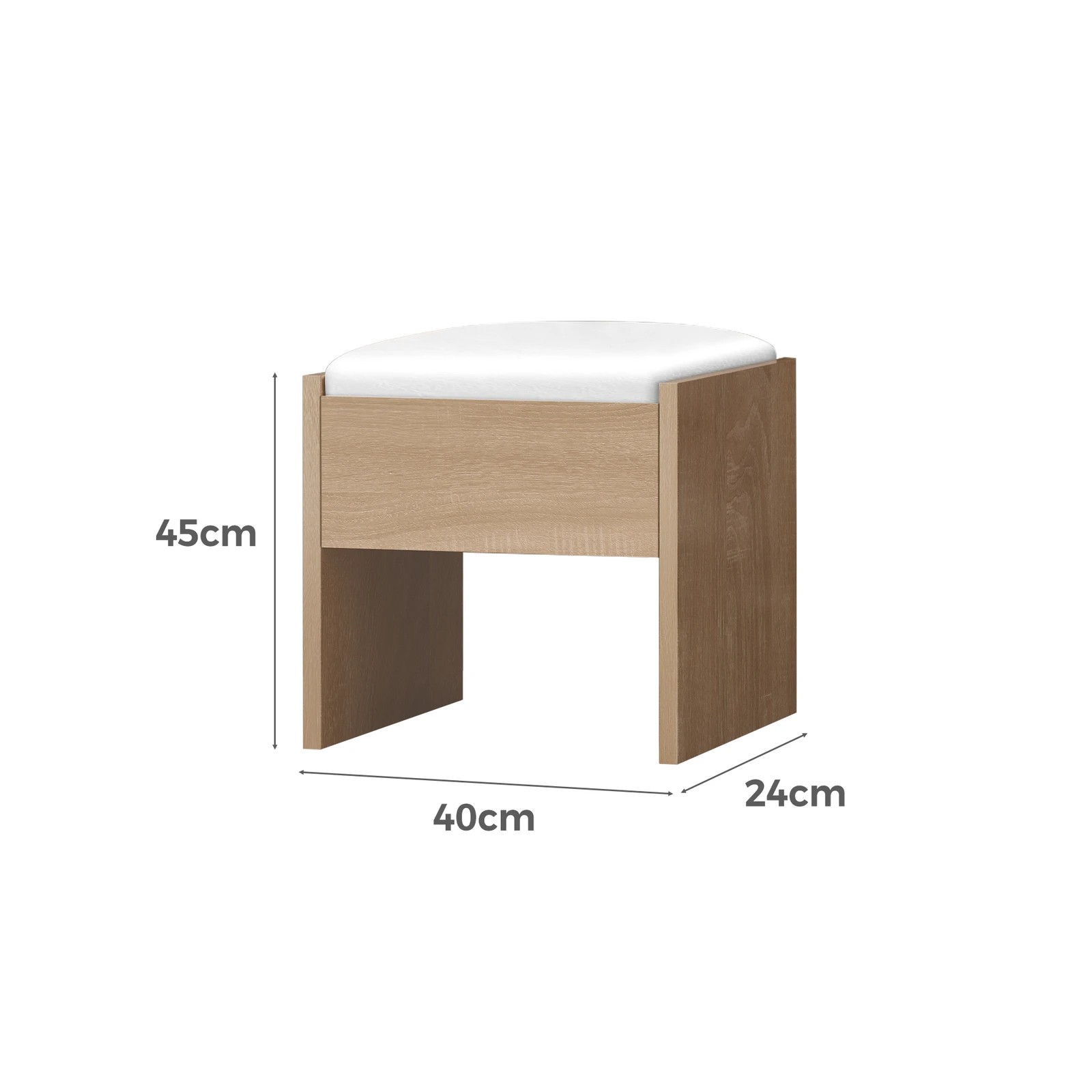 7 Alfordson Dressing Table Stool LED Makeup Mirror Vanity Desk - Natural, 7 of 10