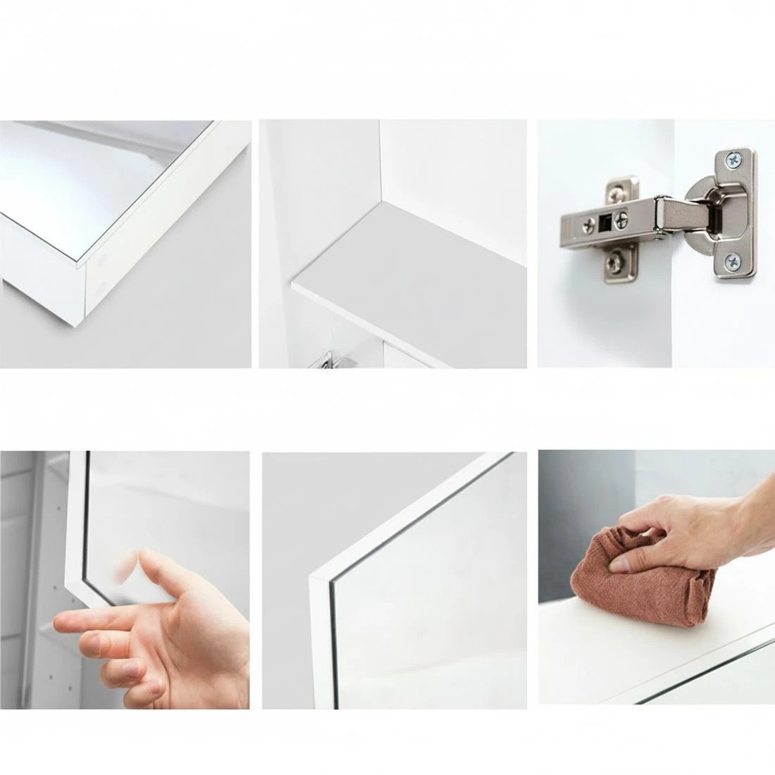 4 Cefito Bathroom Mirror Cabinet 1200x720mm - White, 4 of 6