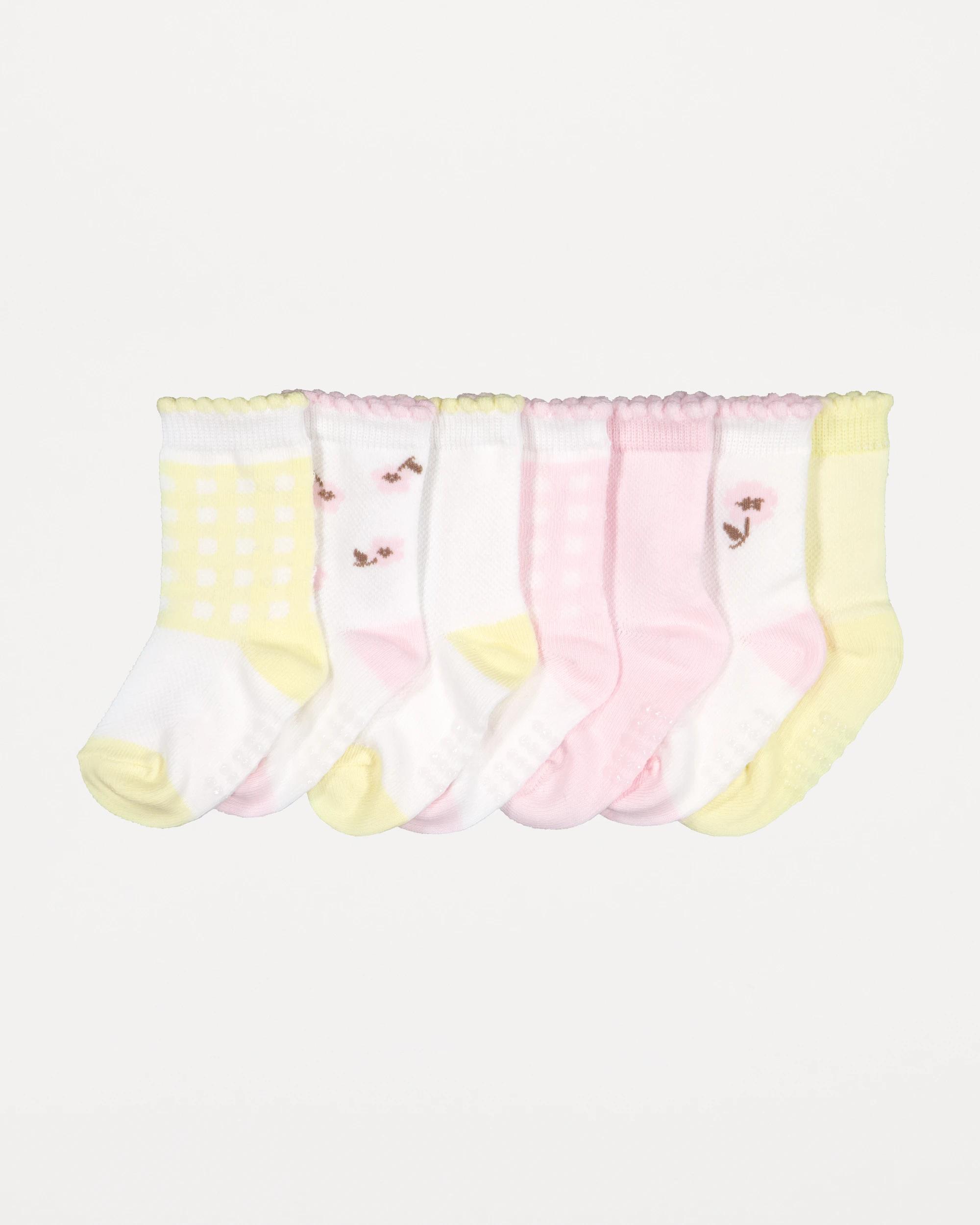 1 7 Pack Summer Crew Socks Gingham, 1 of 3