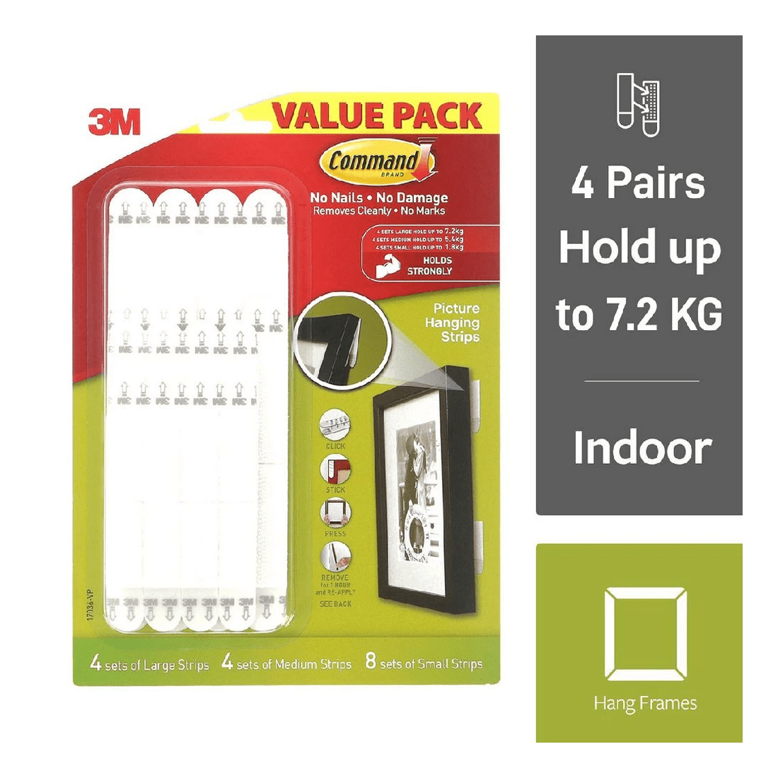 1 3M Command Picture Hanging Strips Value Pack, 1 of 8