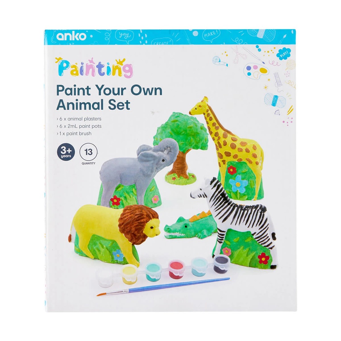 10 13 Piece Paint Your Own Animal Set, 10 of 10