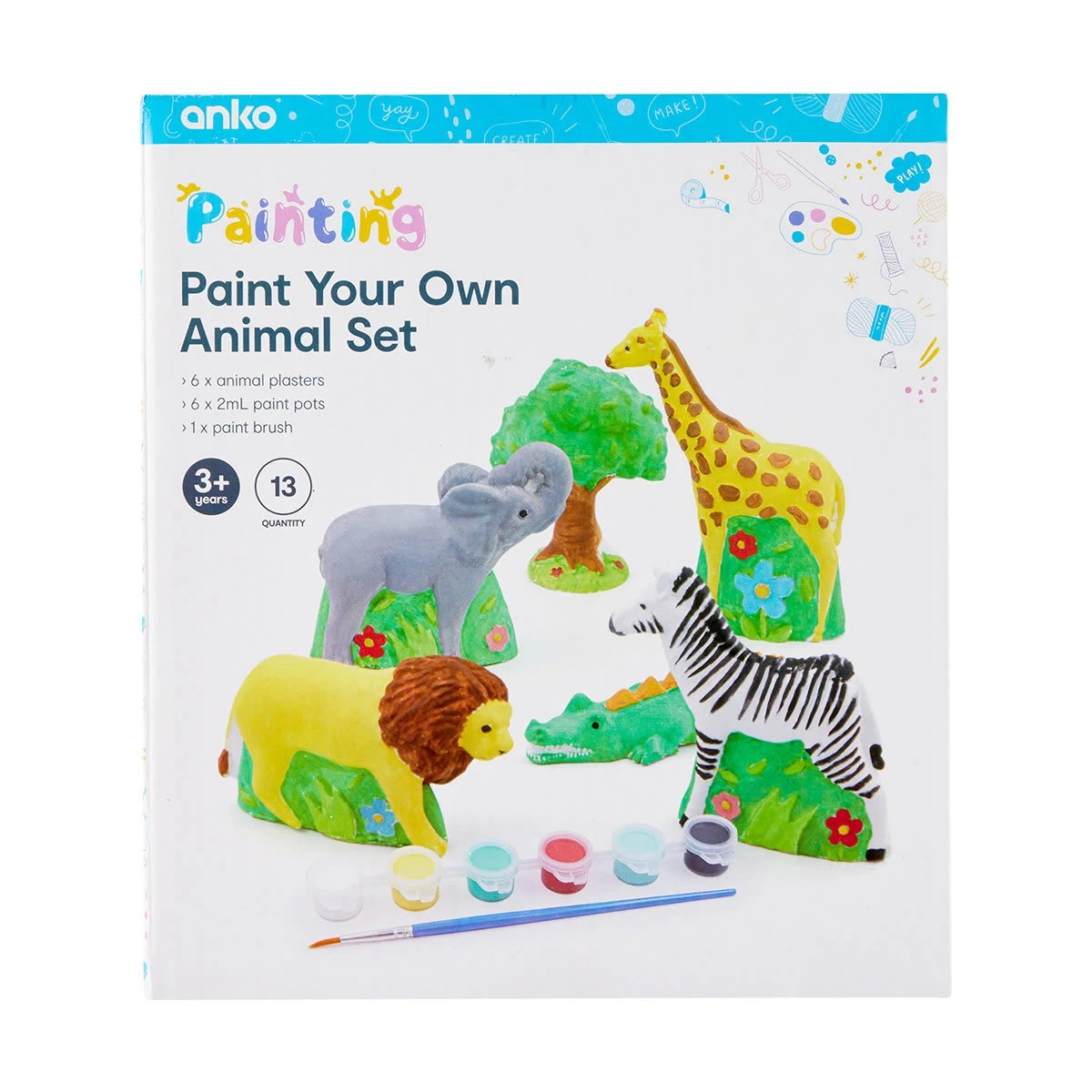 10 13 Piece Paint Your Own Animal Set, 10 of 10