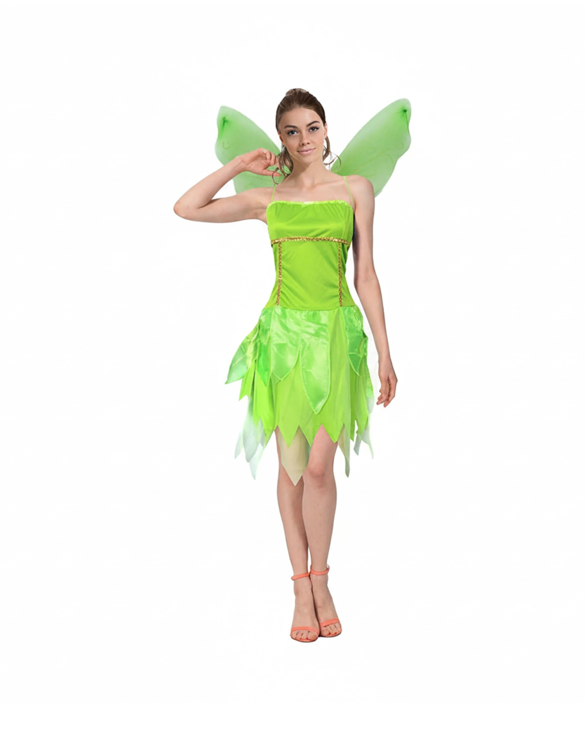 1 JD Party Adult Fairy Costume Strapless Dress Outfit XS/S - Green, 1 of 1