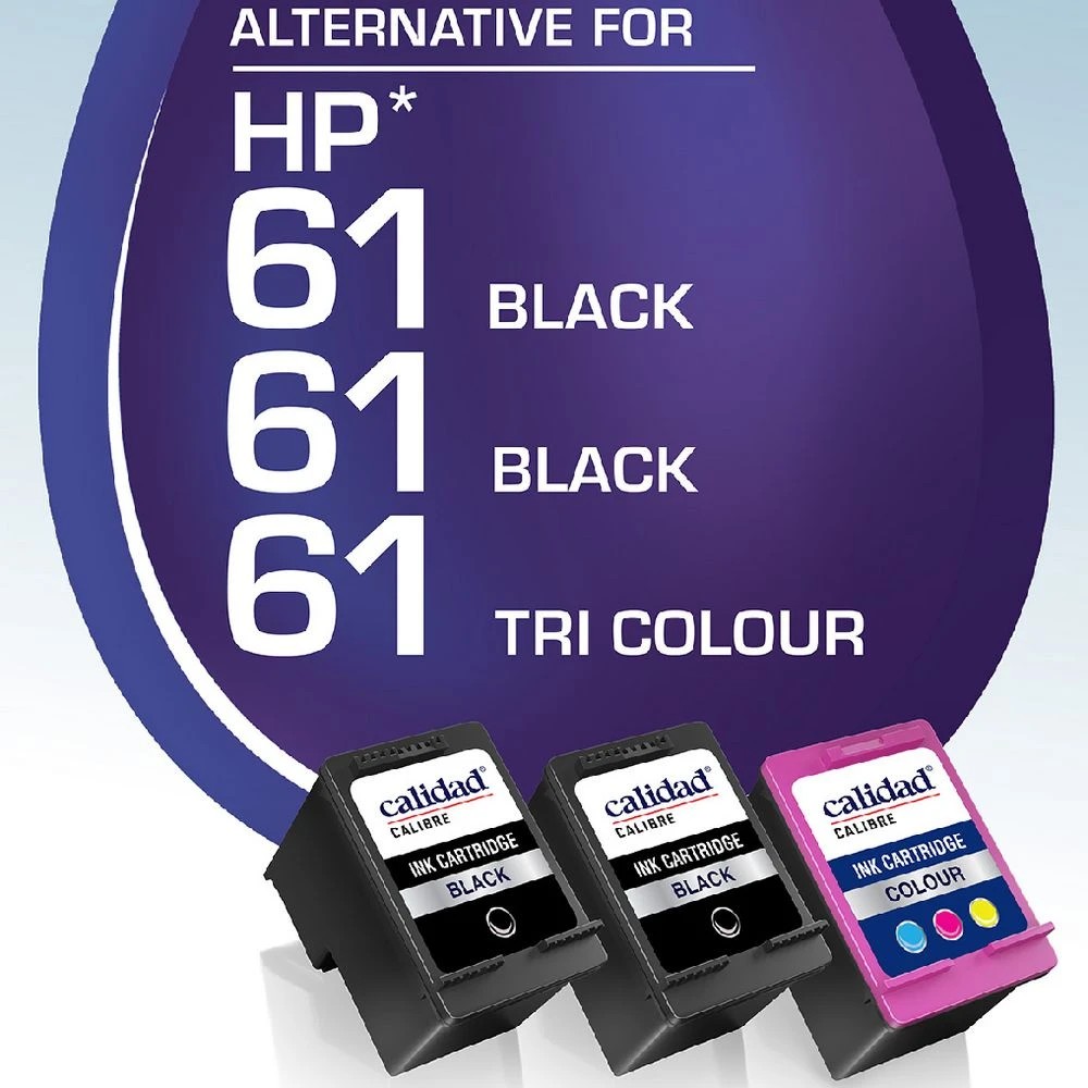 2 Calidad HP 61 Ink Cartridges Black & Tricolour 3 Pack, 2 of 7