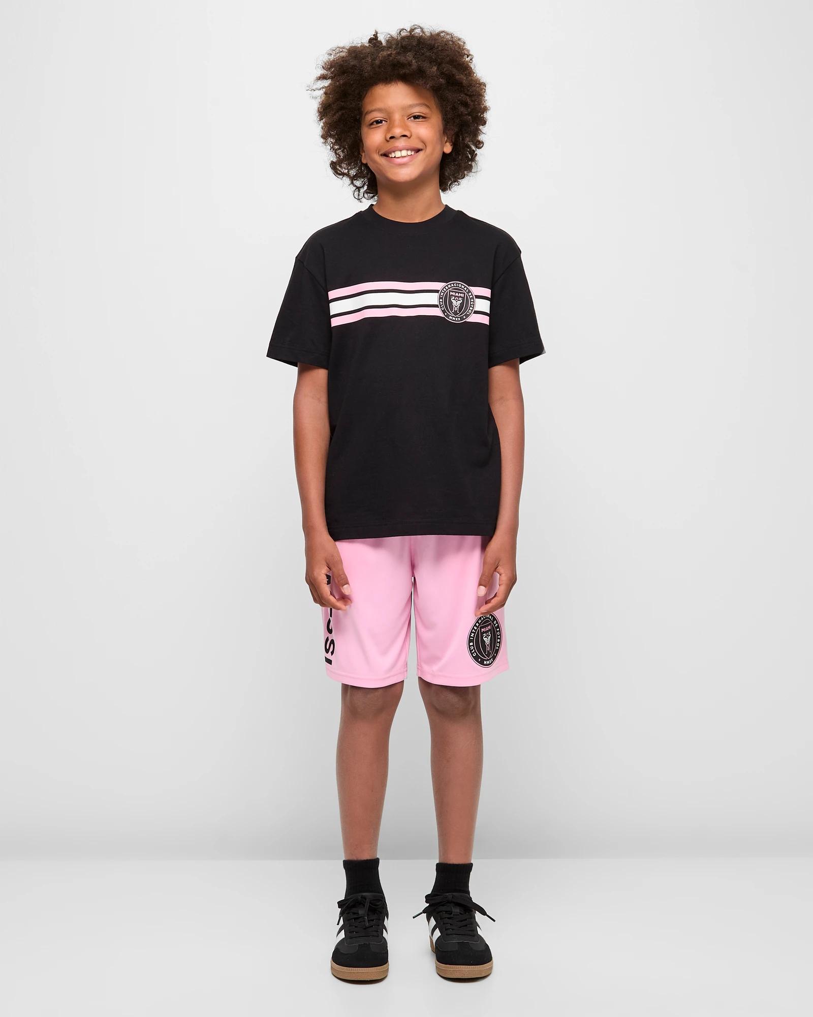 2 Messi Boys' Cotton T-shirt With Miami Print, Black, Size 10 BLACK, 2 of 5