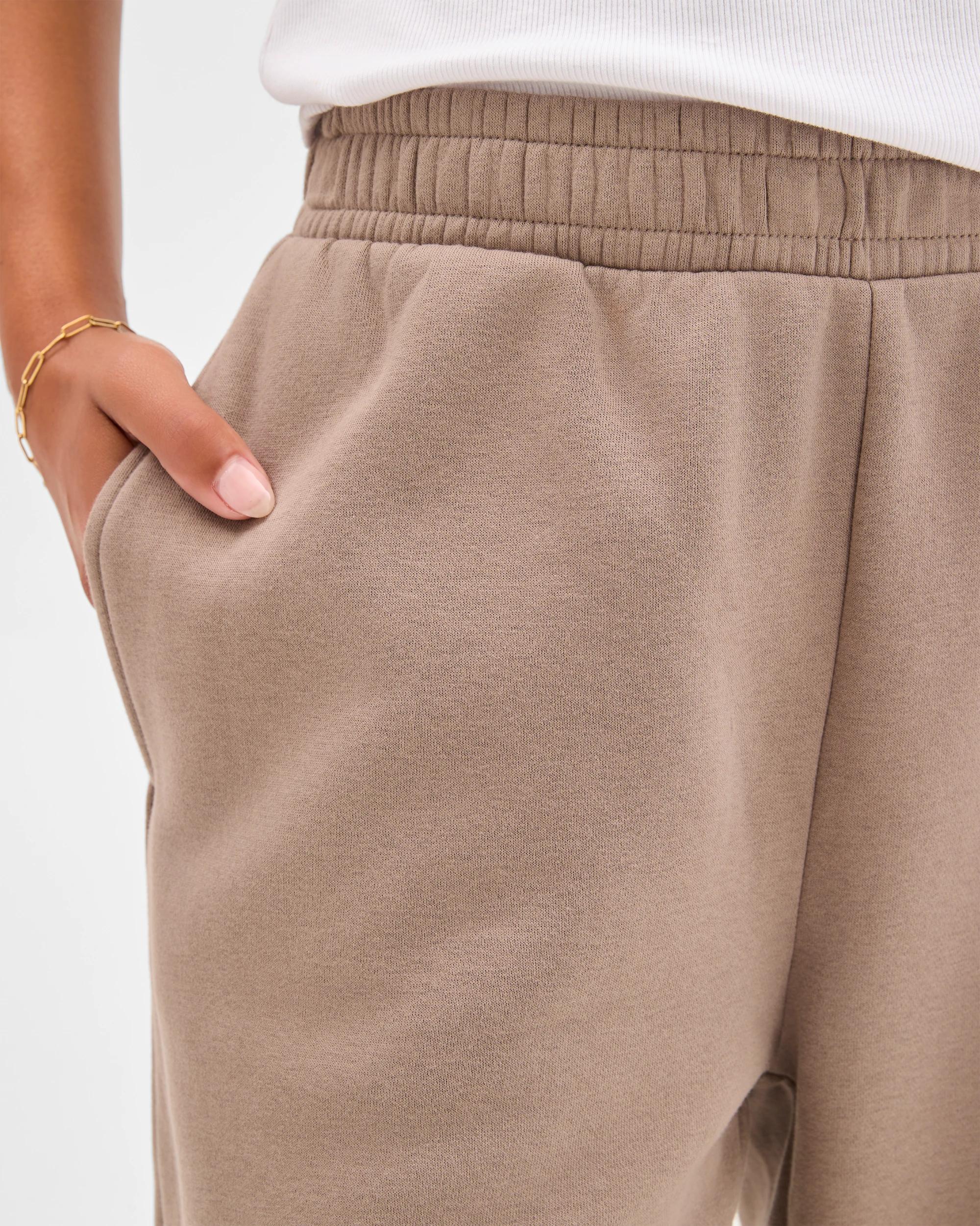 3 Target Active Active Australian Cotton Blend Straight Leg Fleece Trackpants MUSHROOM, 3 of 6