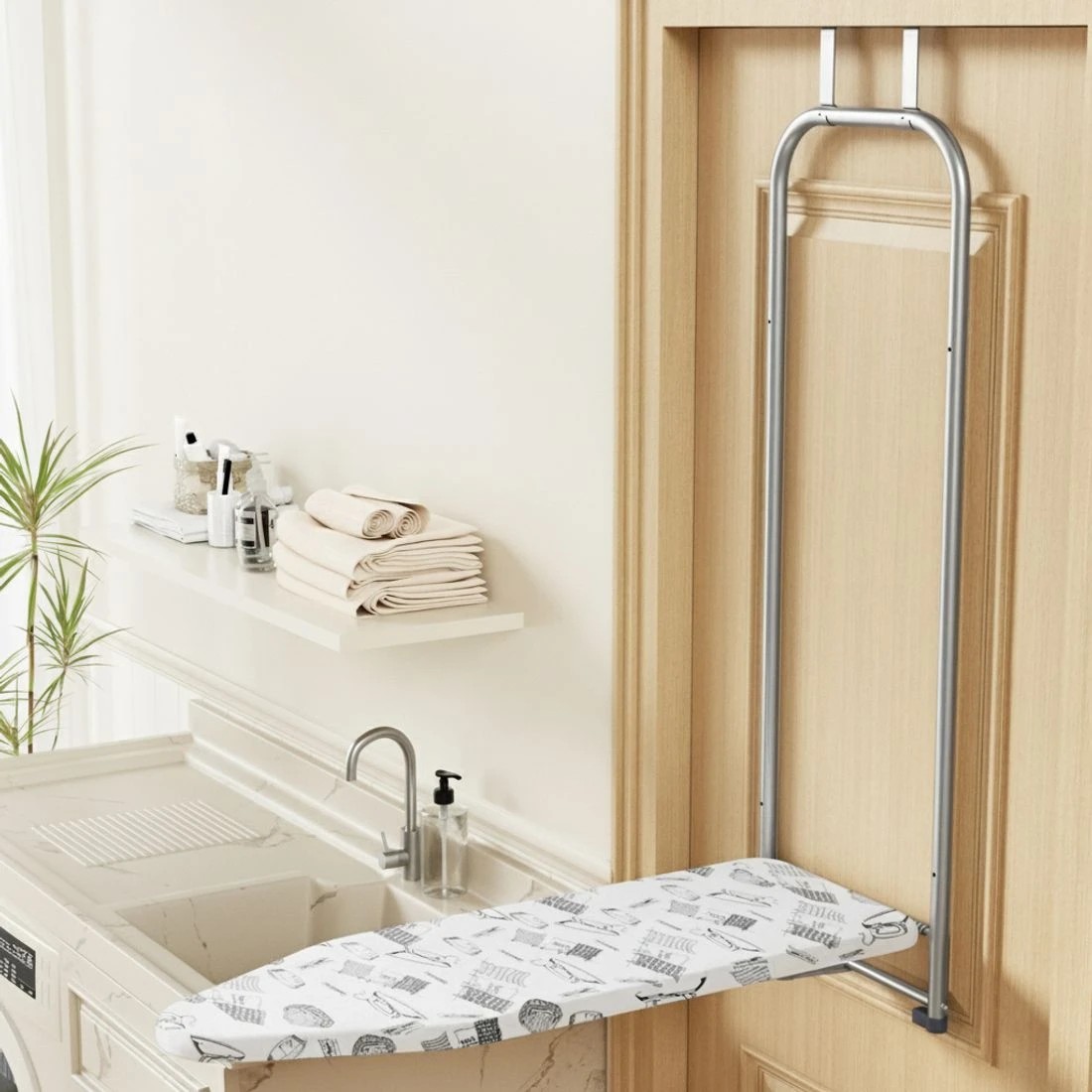 6 Artiss Ironing Board Wall Mounted Foldable - Grey, 6 of 6