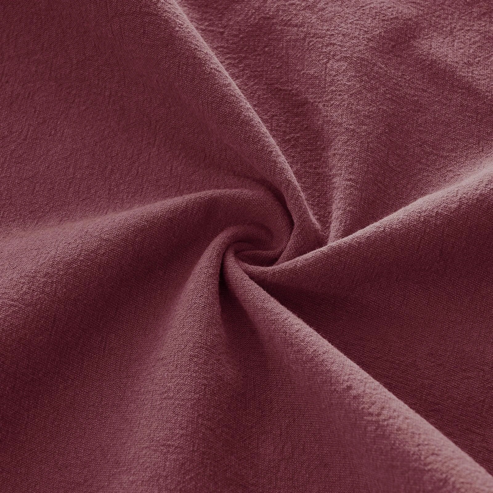 3 Gioia Casa 2-Pack Linen-Cotton Blend European Pillowcases - Burgundy, 3 of 4