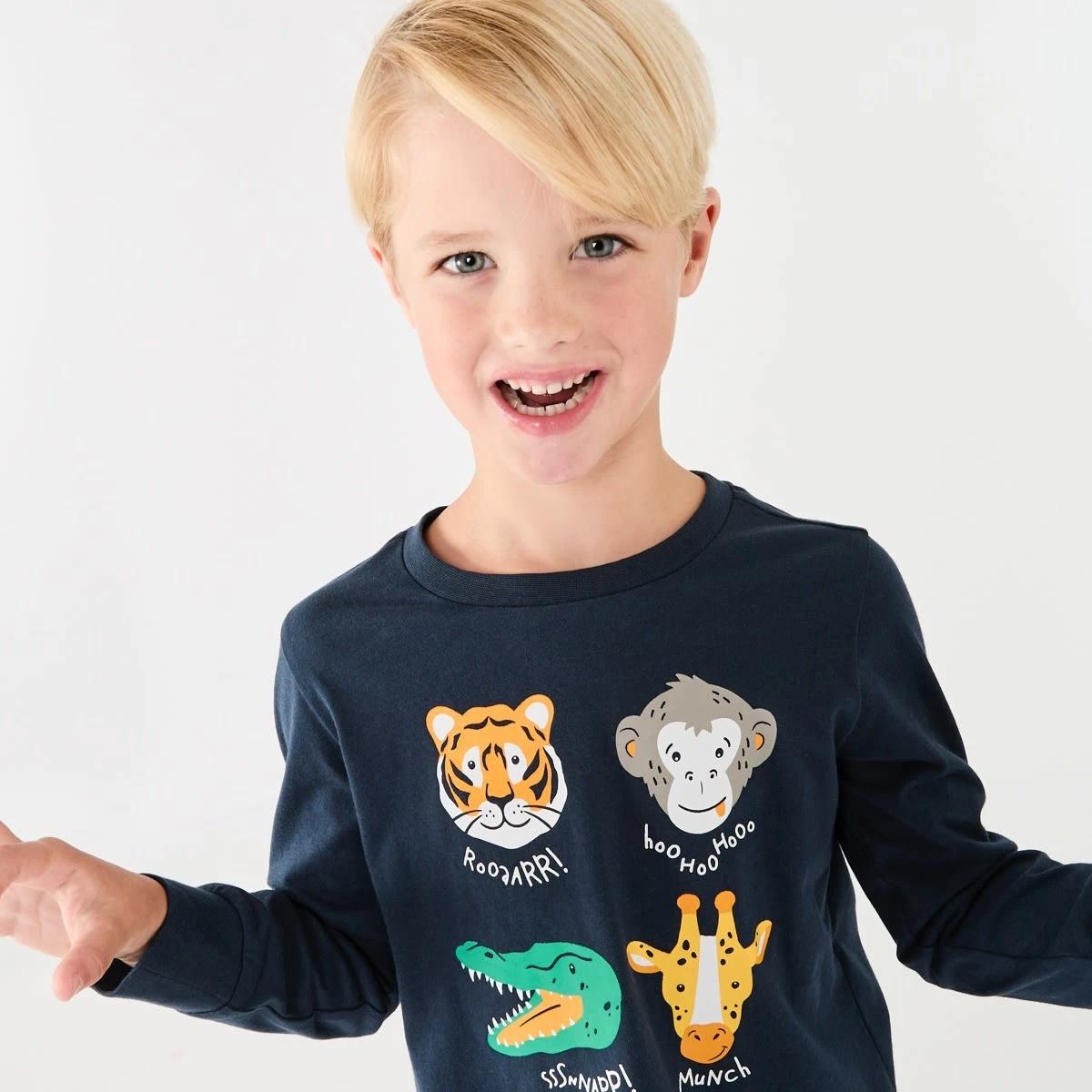 3 Jersey Pyjama Set Nvy Animal, 3 of 10
