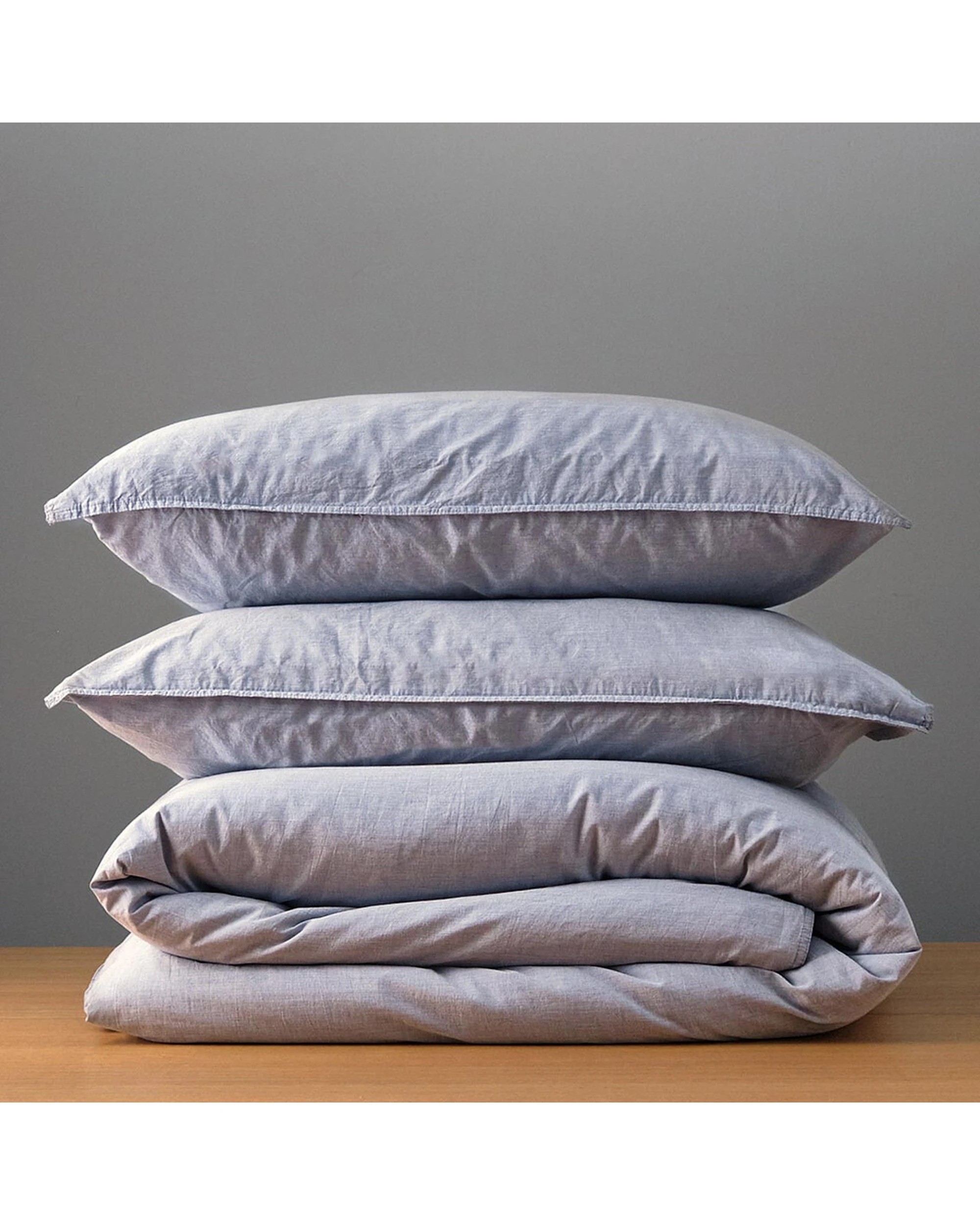 4 Canningvale Vintage Single Quilt Cover Set 100 Percent Cotton Denim - Blue, 4 of 4