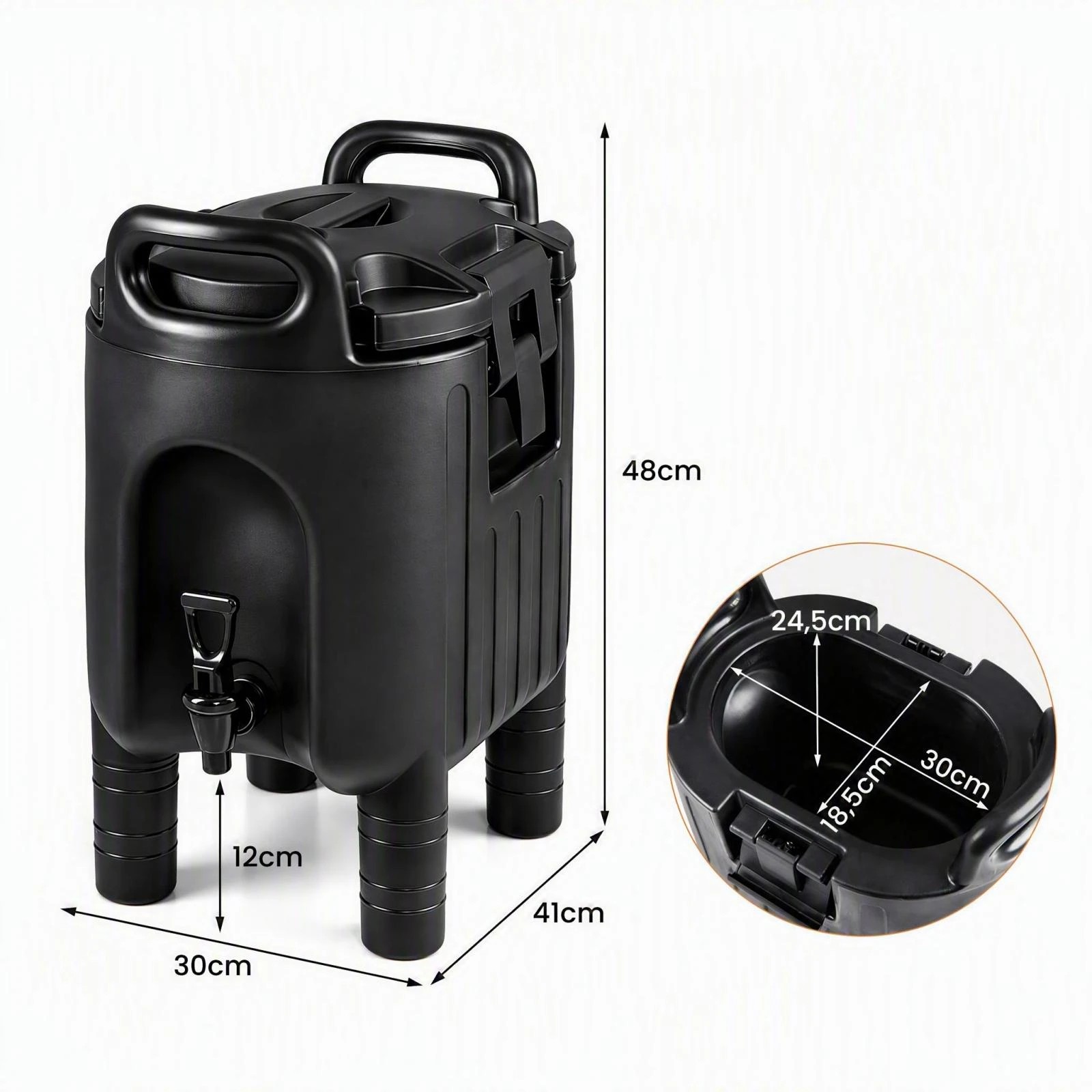 2 Costway 10L Insulated Beverage Dispenser Commercial Iced Thermal Drink Serve Container, 2 of 3