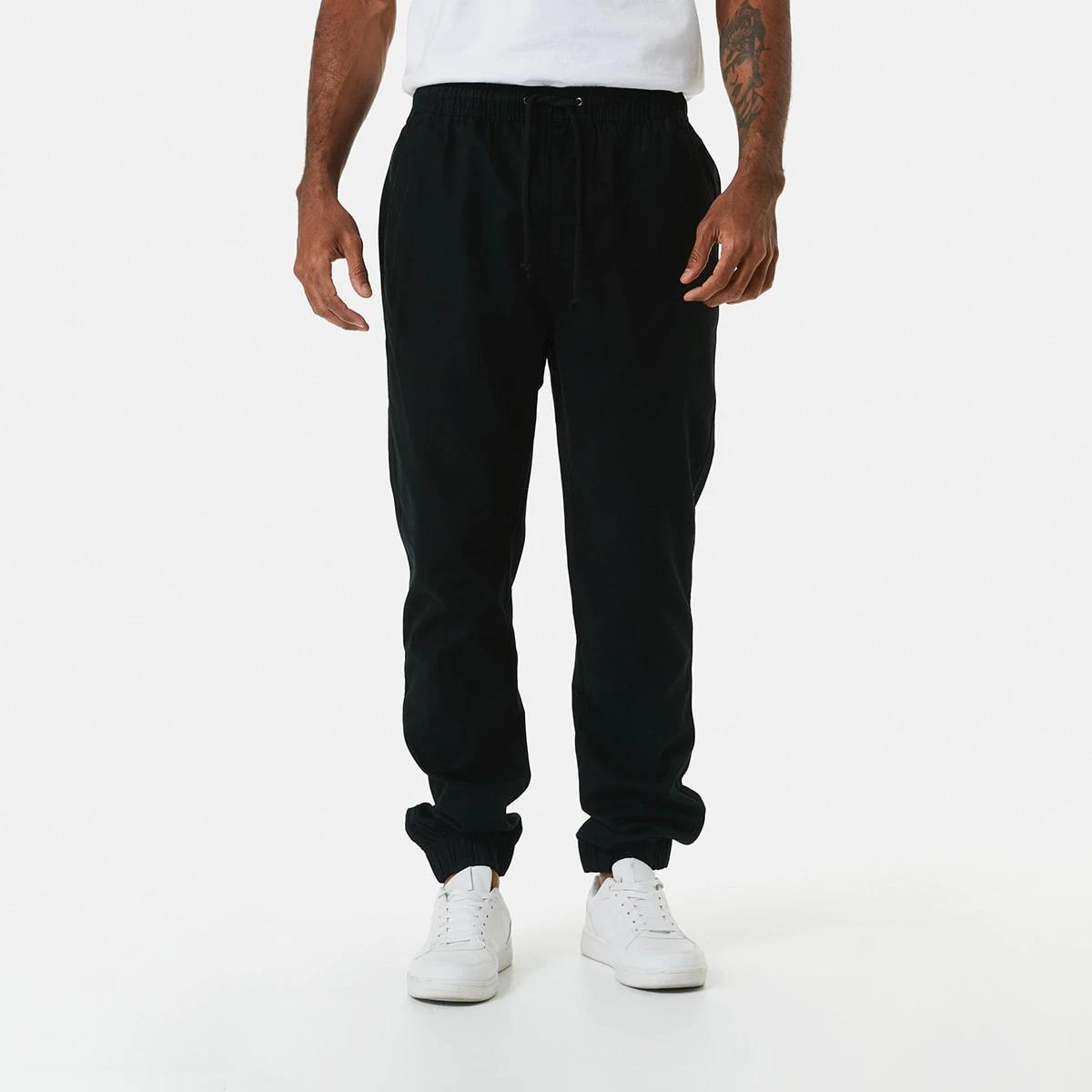 1 Elastic Waist Jogger Pants Black, 1 of 5