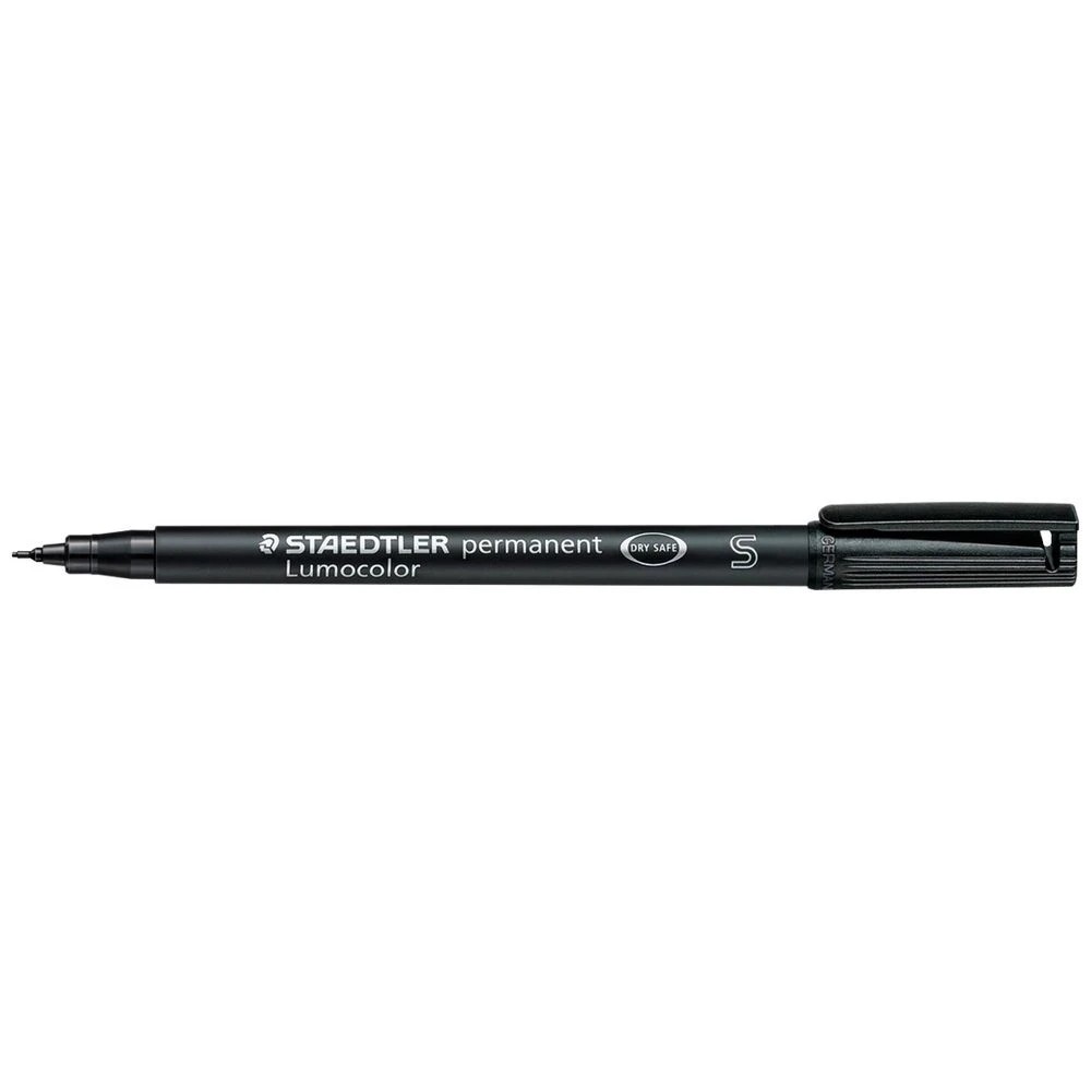 1 Staedtler Lumocolor Super Fine Permanent Marker Black, 1 of 6