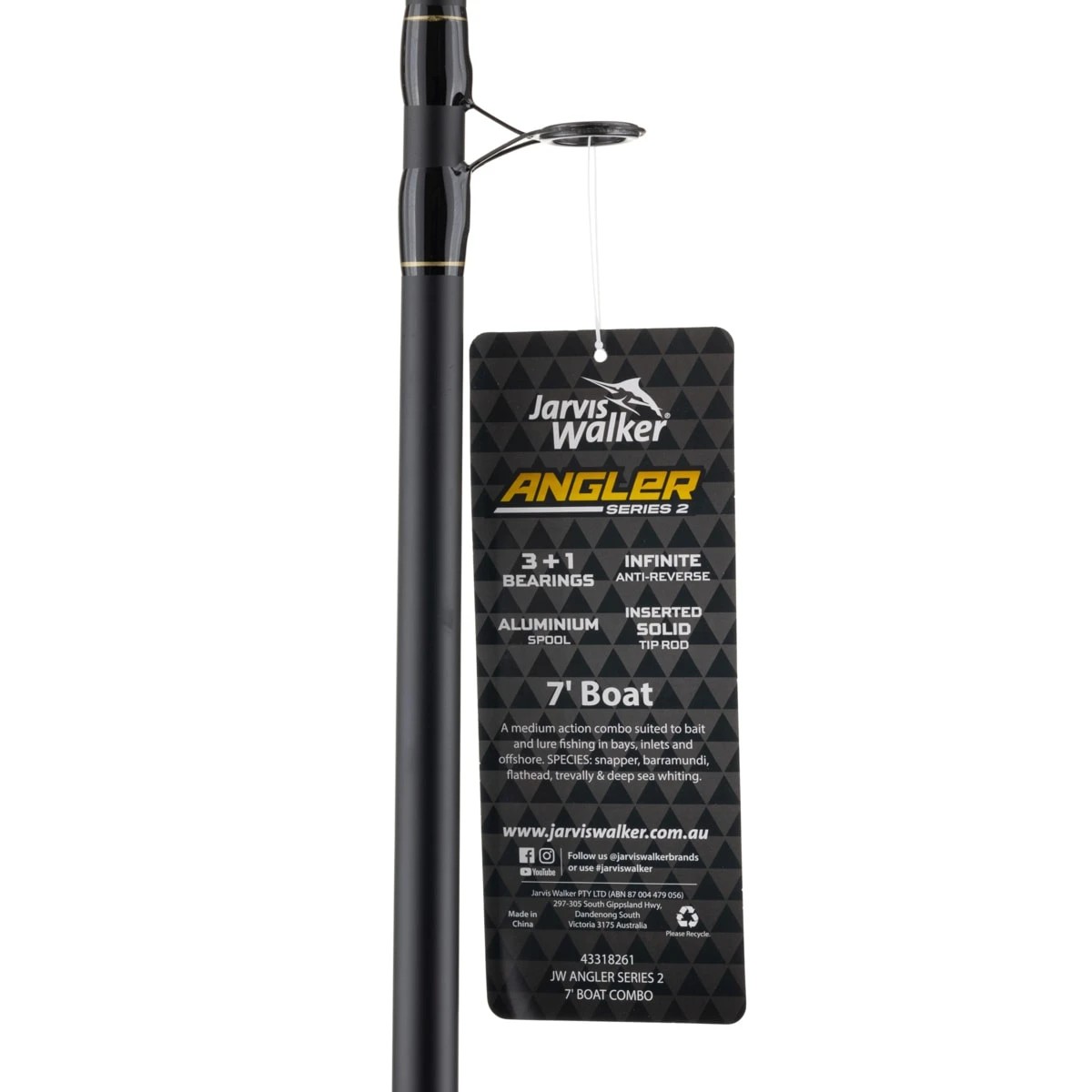 10 Jarvis Walker Angler Series 2 Boat Combo - 7ft., Black and Grey, 10 of 10
