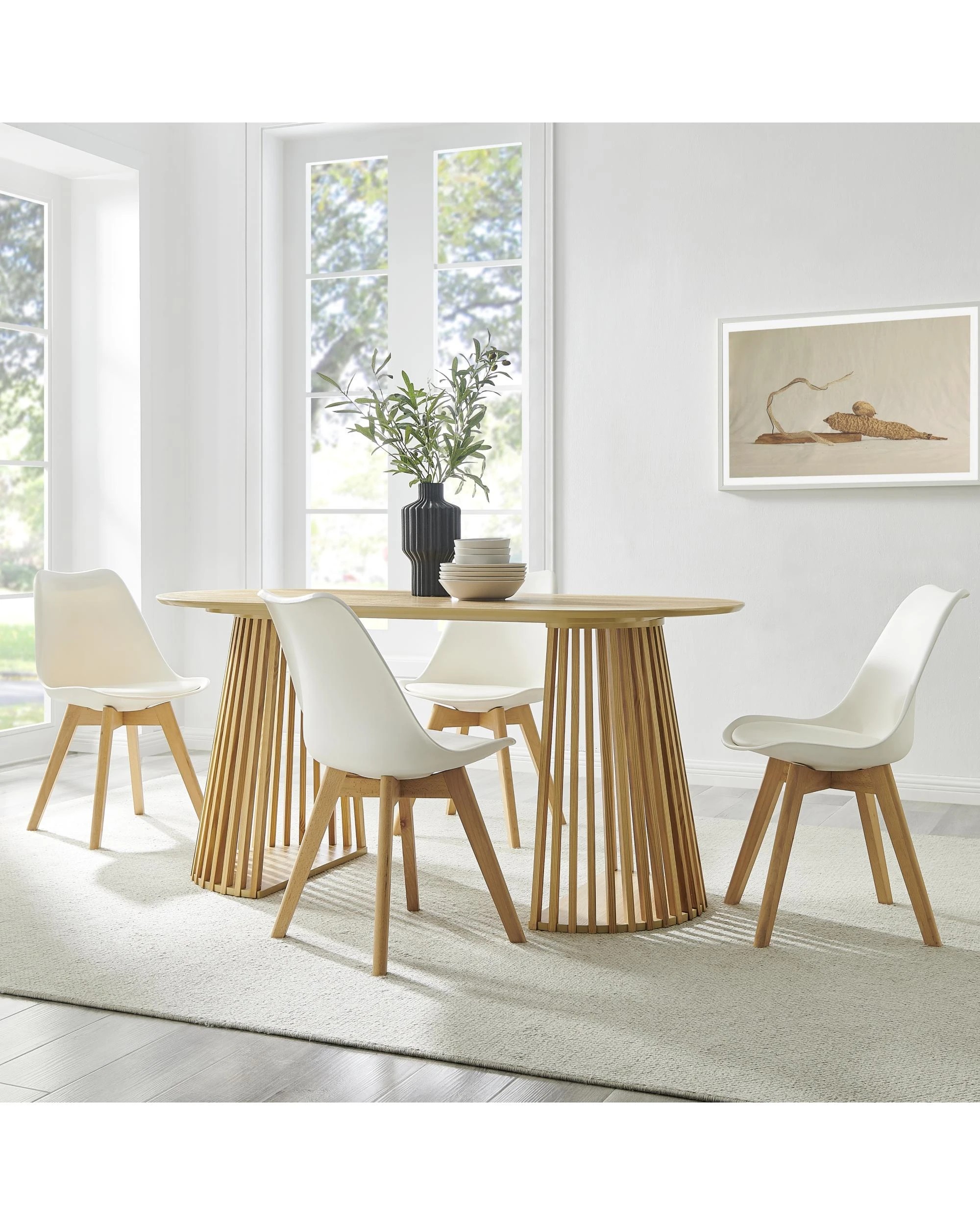2 Kodu Oval Rounded Dining Table 160cm Oak - Natural, 2 of 7
