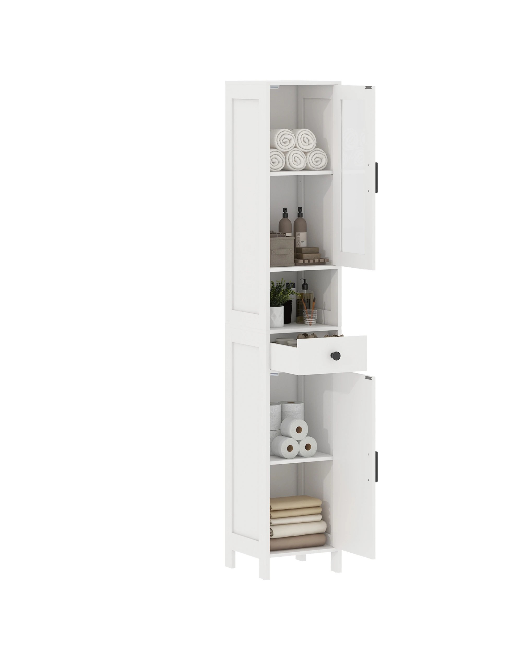 7 Advwin 170cm Tall Slim Storage Cabinet Narrow Storage Cupboard Storage Organizer, 7 of 10