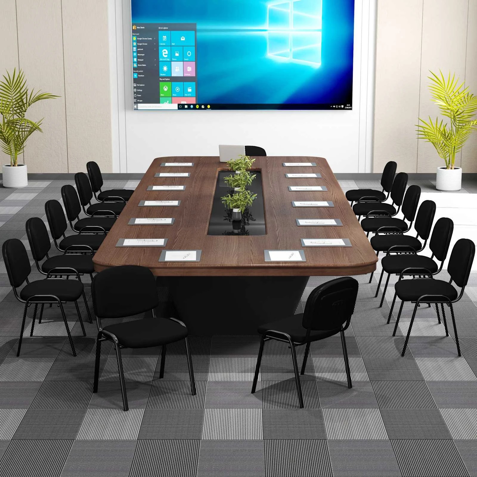 10 Costway 5x Stackable Office Conference Chairs Meeting Reception Chair, 10 of 10
