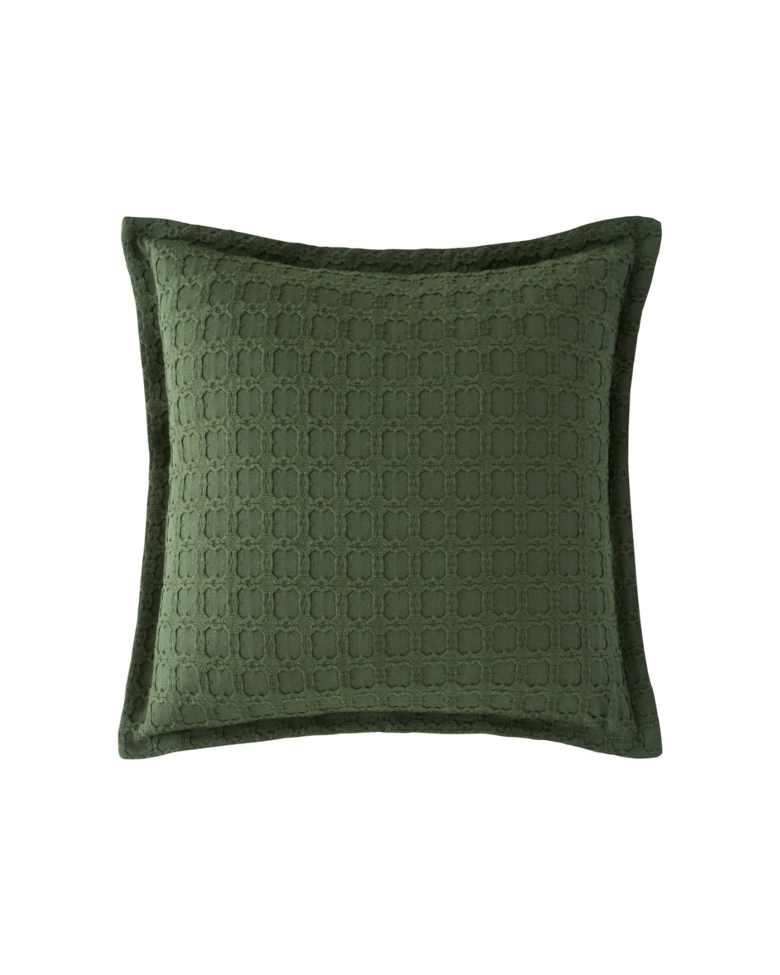 Bianca 2PK Mossbury Square Cotton Textured Decor Cushion 43x43cm Olive ...