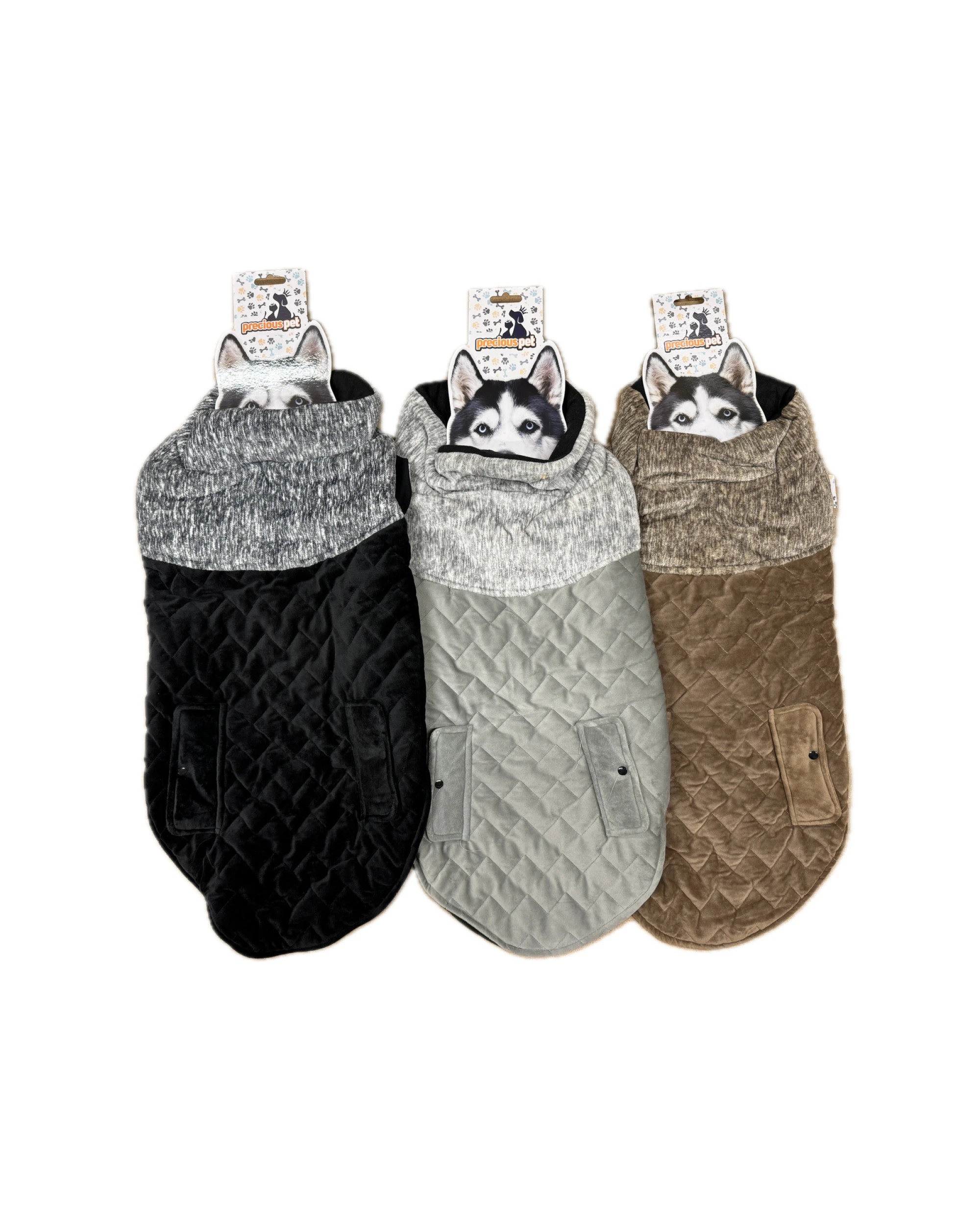 1 Precious Pet 70cm Quilted Dog Jacket Coat Warm Winter Pet Clothes Vest Padded Windbreaker, 1 of 3