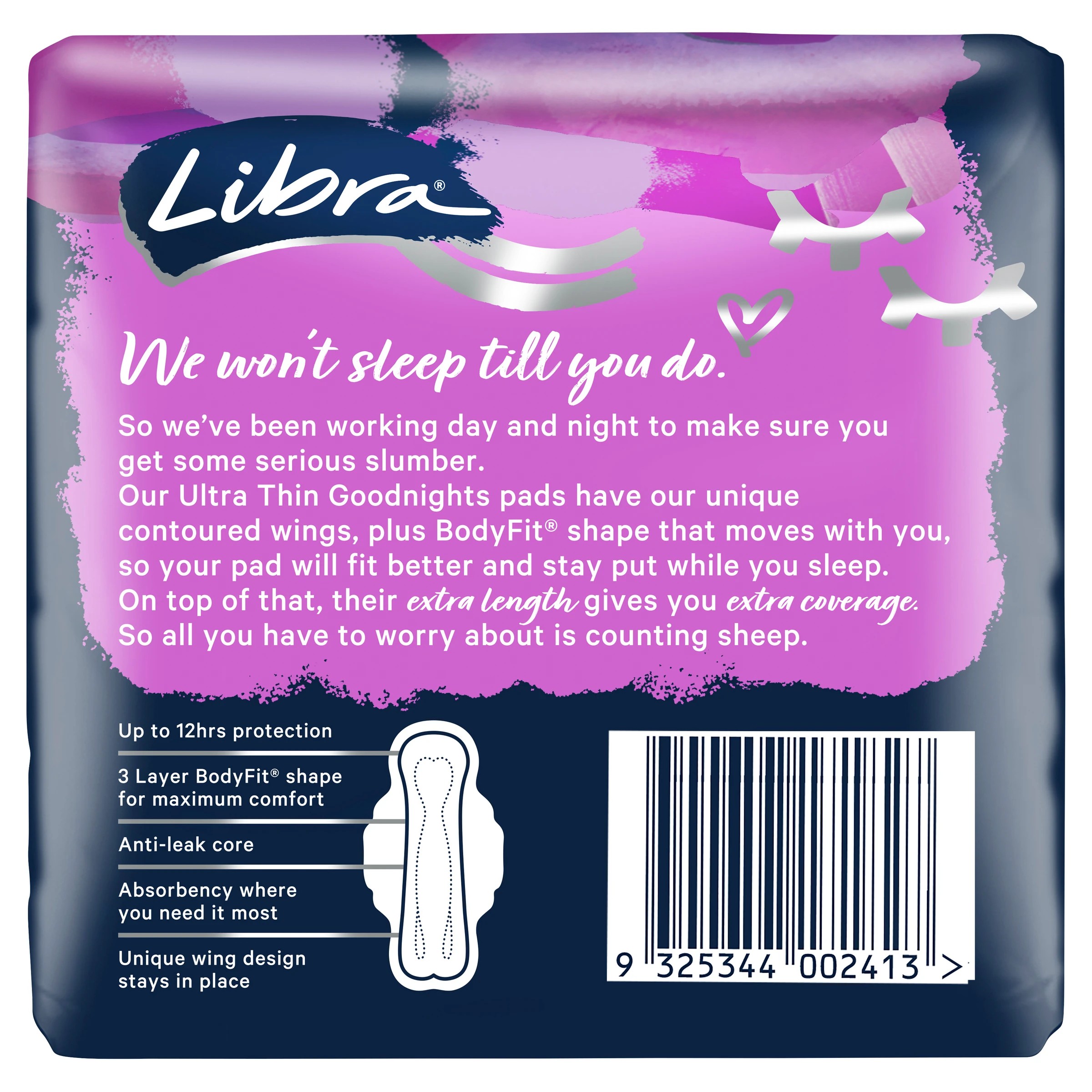 2 Libra 16 Pack Ultra Thin Goodnight Pads, 2 of 2