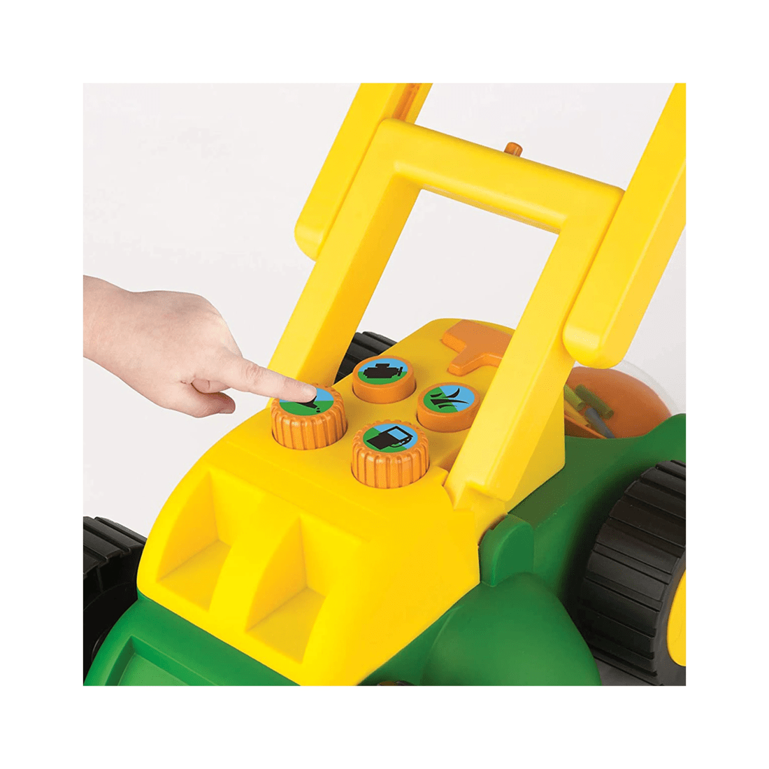 2 John Deere Kids Lawn Mower Toy With Sound Effects And Fold-down Handle - Green, 2 of 4