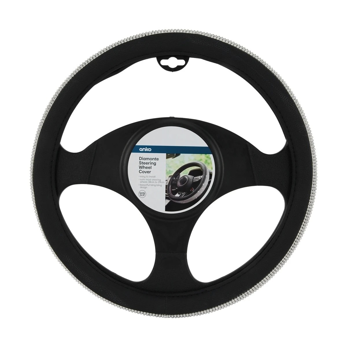 6 Diamante Steering Wheel Cover, 6 of 7