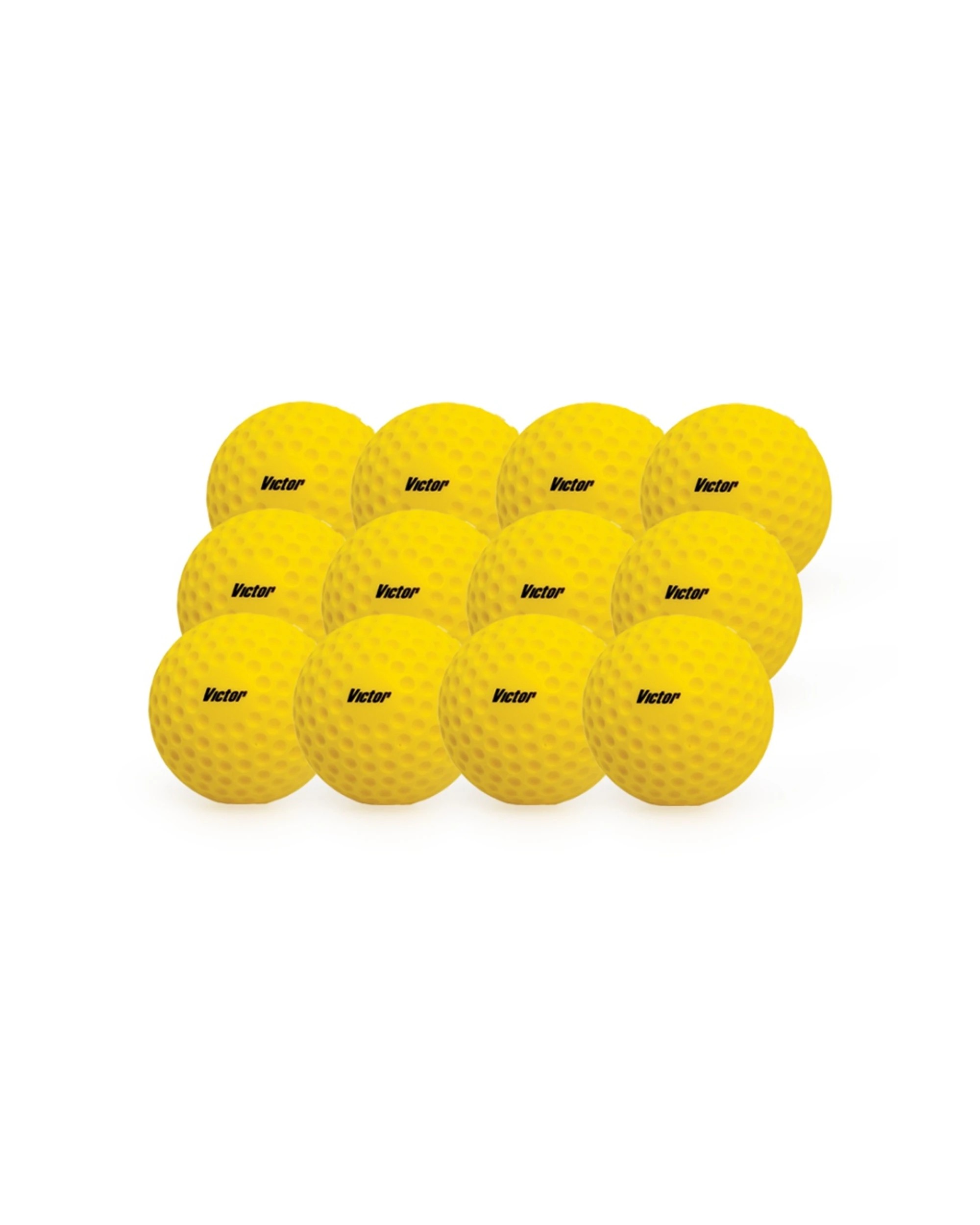 1 Victor Sports 12pc Durable Material Balls For Batting Mate Set - Yellow, 1 of 2