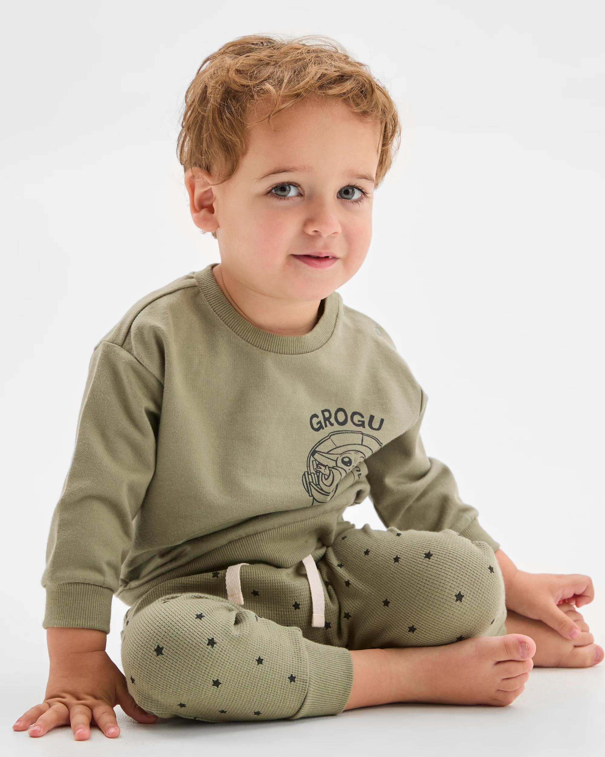 2 Disney Organic Cotton Baby Fleece Set GROGU SEASPRAY, 2 of 5