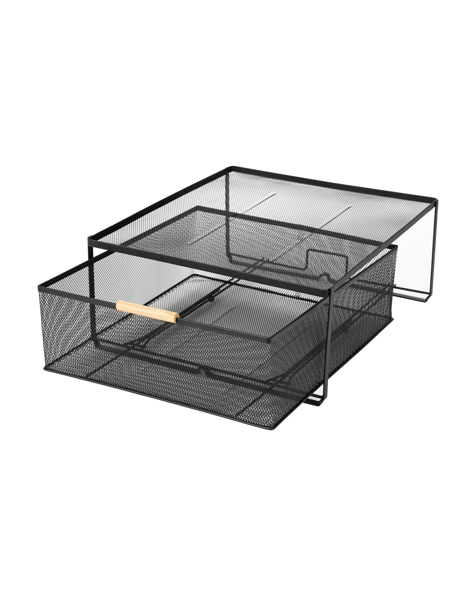 1 1 Drawer Wide Mesh Organiser - Black, 1 of 5