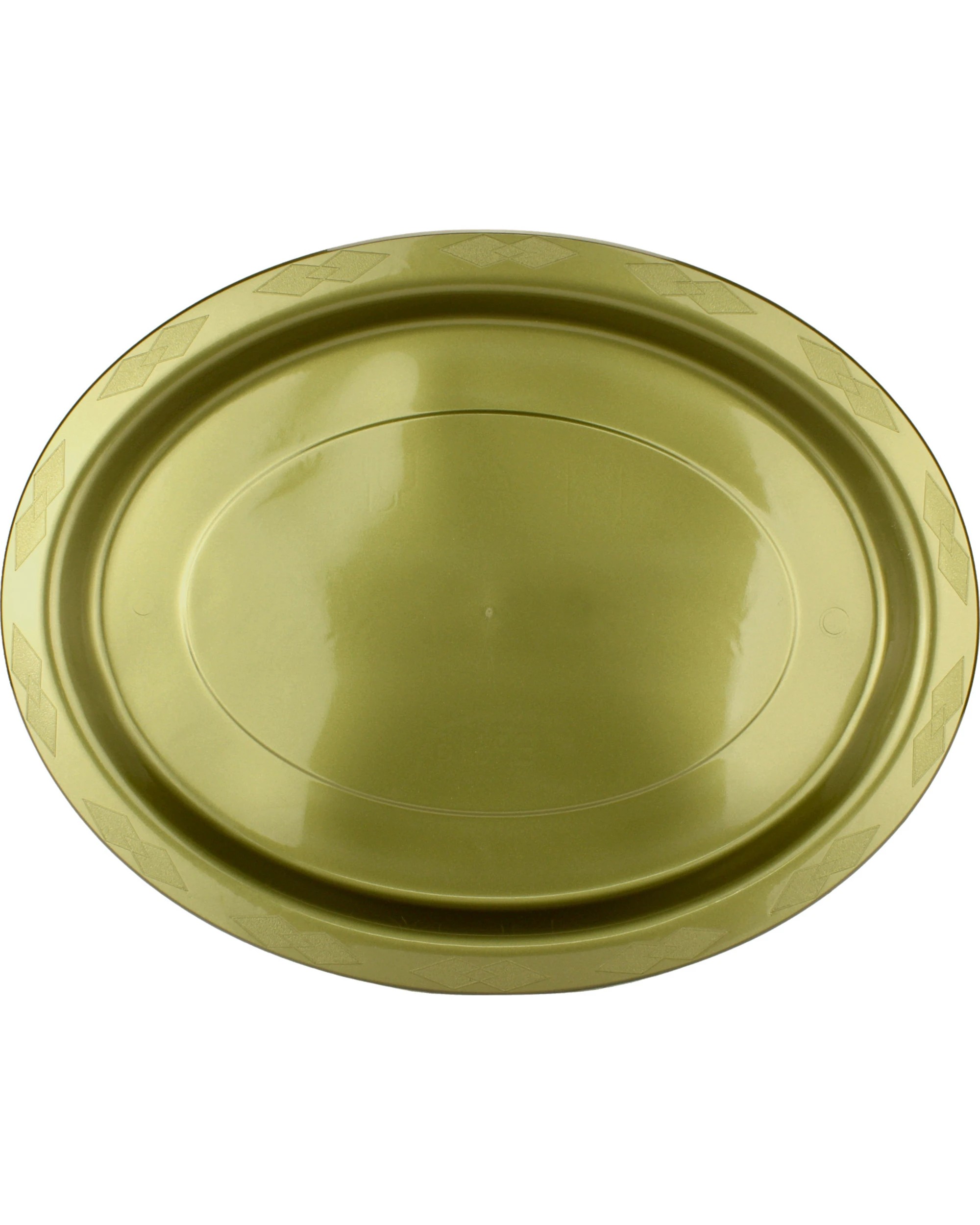 1 Alpen Reusable Oval Plates 31.5cm Pack of 20 - Gold - Gold, 1 of 3