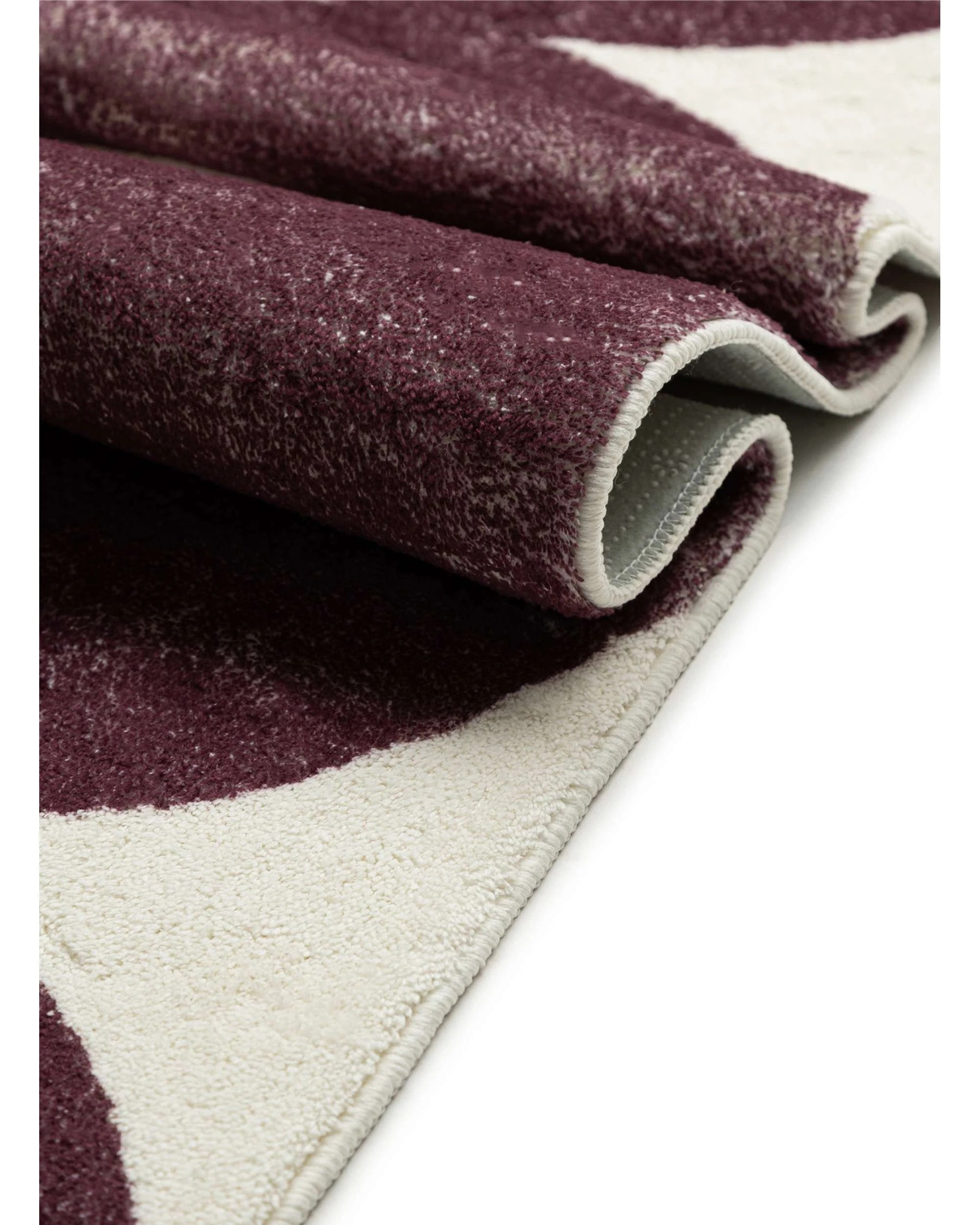 7 Loopsie Hidcote Geometric Washable Rug-230cm x 160cm - Burgundy, 7 of 7