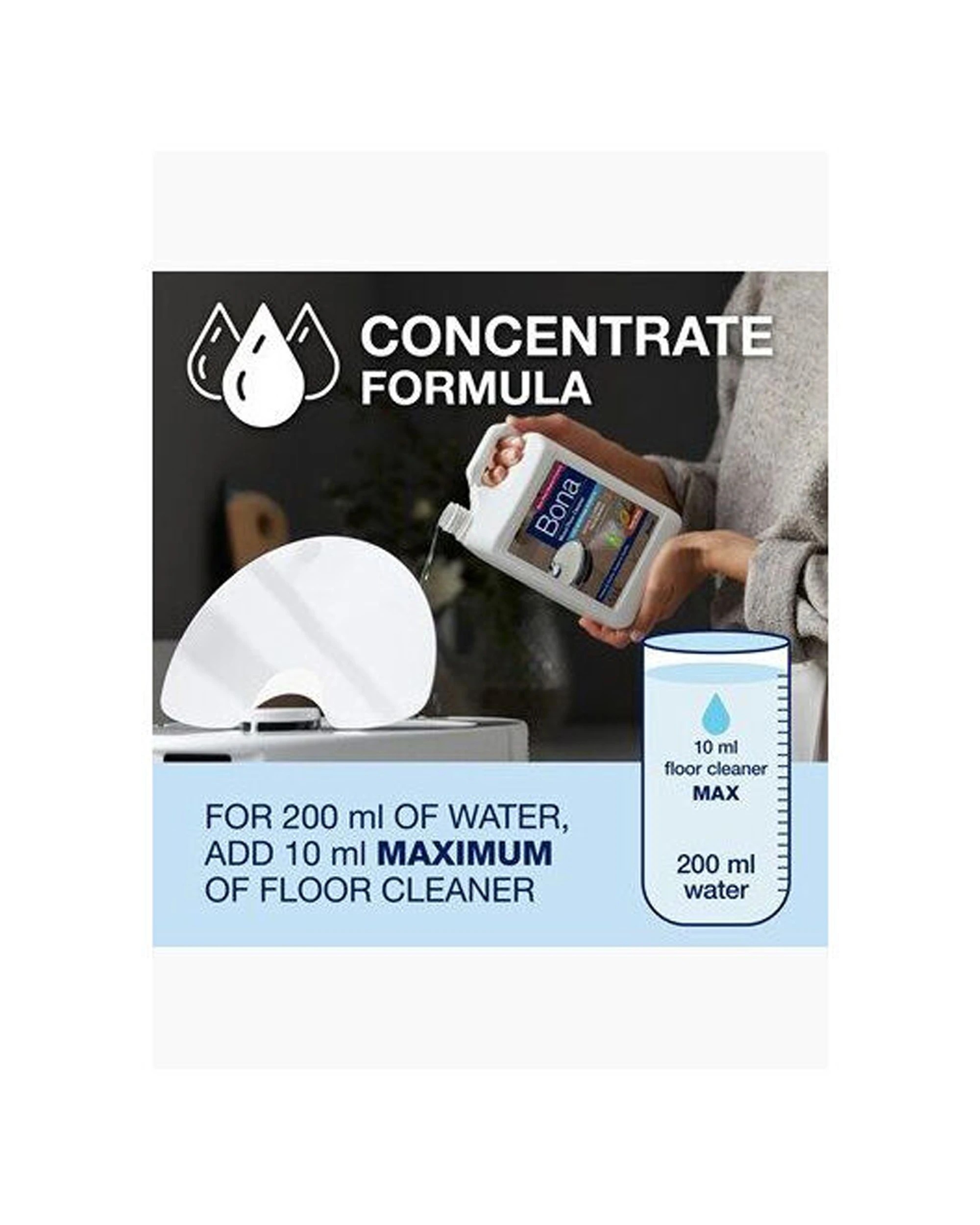 3 Bona Wood Floor Cleaner Concentrate 2 x 1.1L For Mopping Robots Hardwood - Multi, 3 of 3