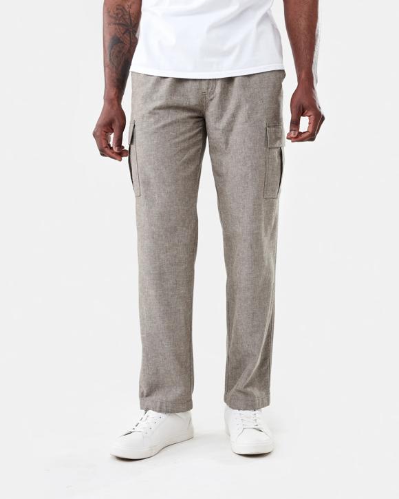 Elastic Waist Textured Cargo Pants