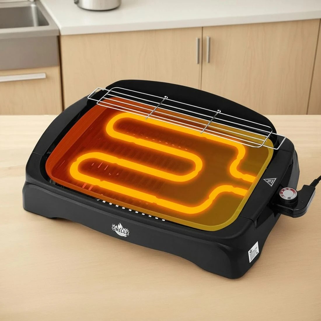 6 Grillz 1950W Electric BBQ Grill Non-stick Plate for Indoor Outdoor - Black, 6 of 7