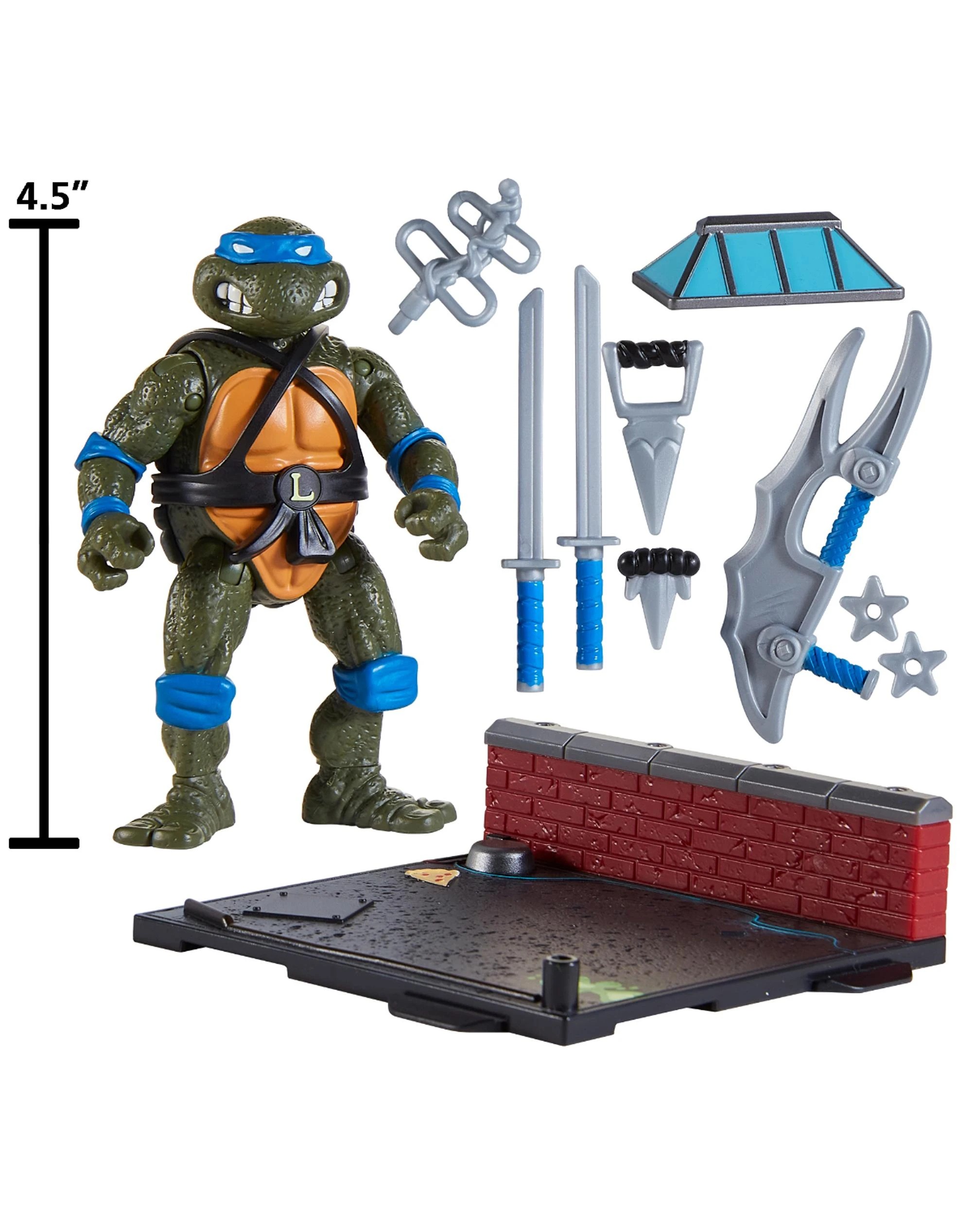 3 Teenage Mutant Ninja Turtles 1988 Remastered Leonardo Action Figure, 3 of 7