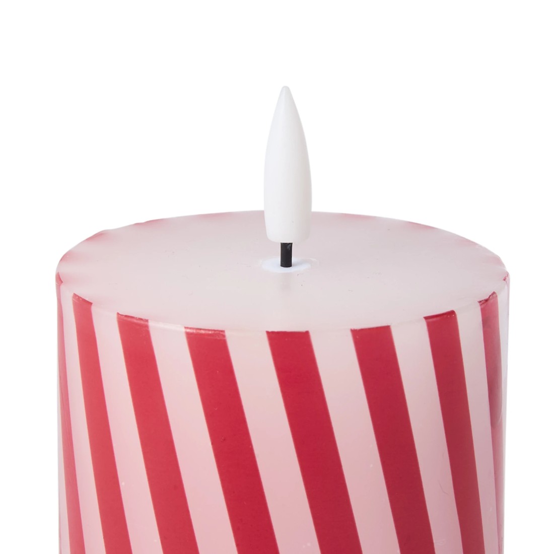 8 LED Red and White Stripe Candle Set, 8 of 9