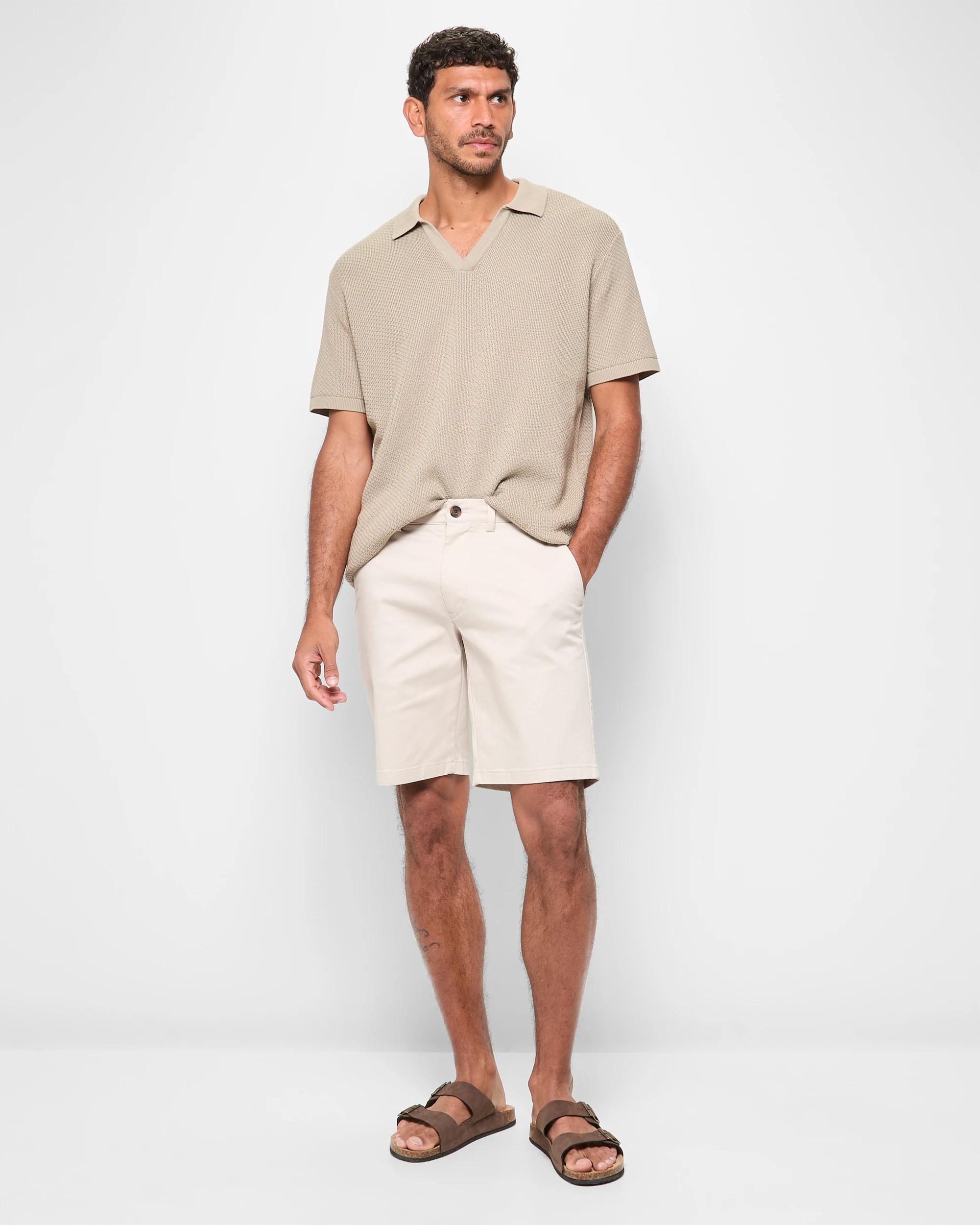 2 Target Australian Cotton Regular Stretch Chino Shorts LIGHT STONE, 2 of 5